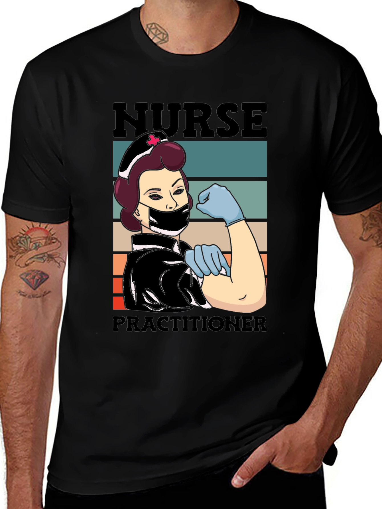 Variant 8 of Nurse Practitioner T-Shirt, Healthcare Hero Tee