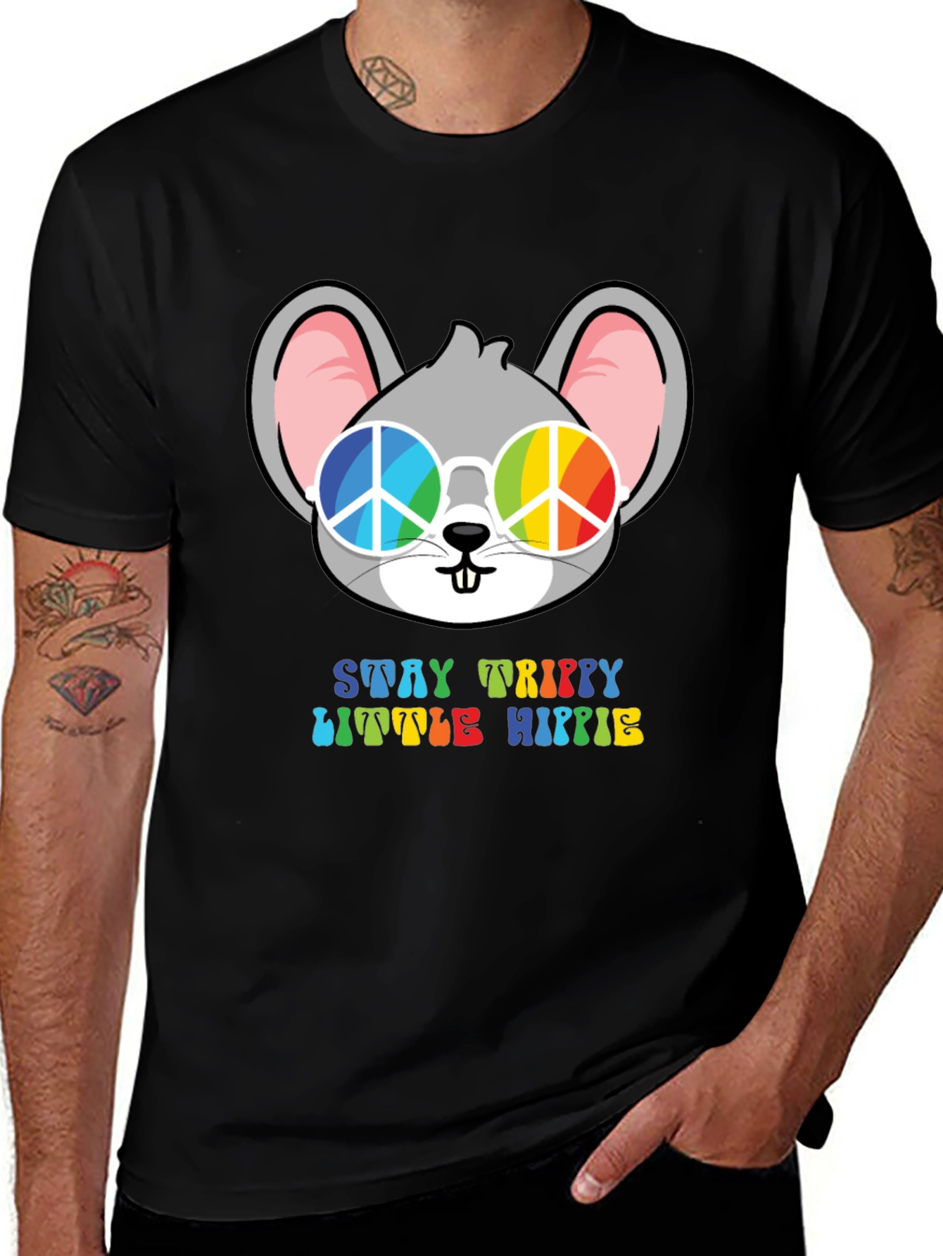 Variant 10 of Stay Trippy Little Hippie Mouse T-Shirt