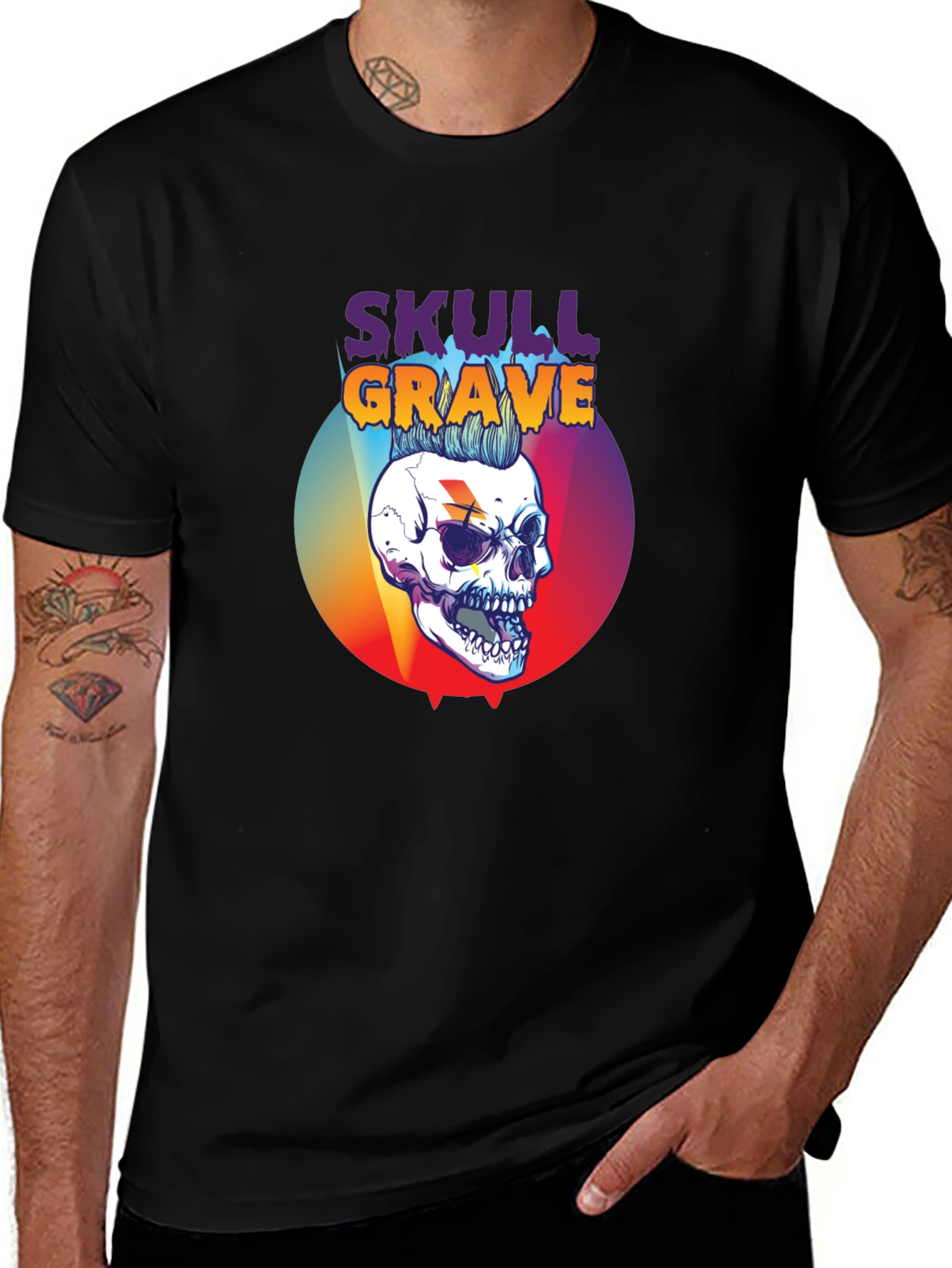 Skull Grave Graphic Tee - Punk Rock Style