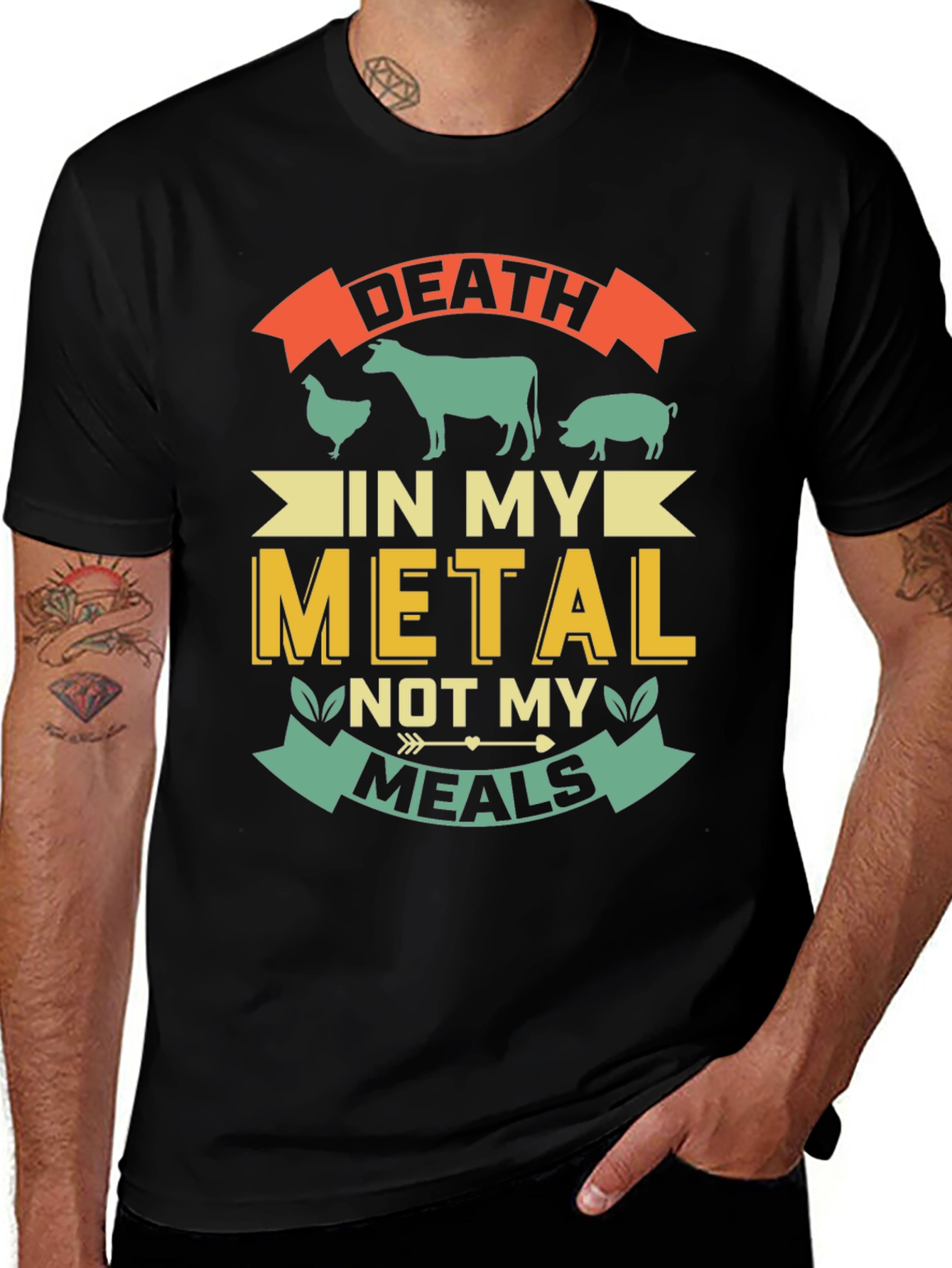 Variant 30 of Death In My Metal Not My Meals T-Shirt