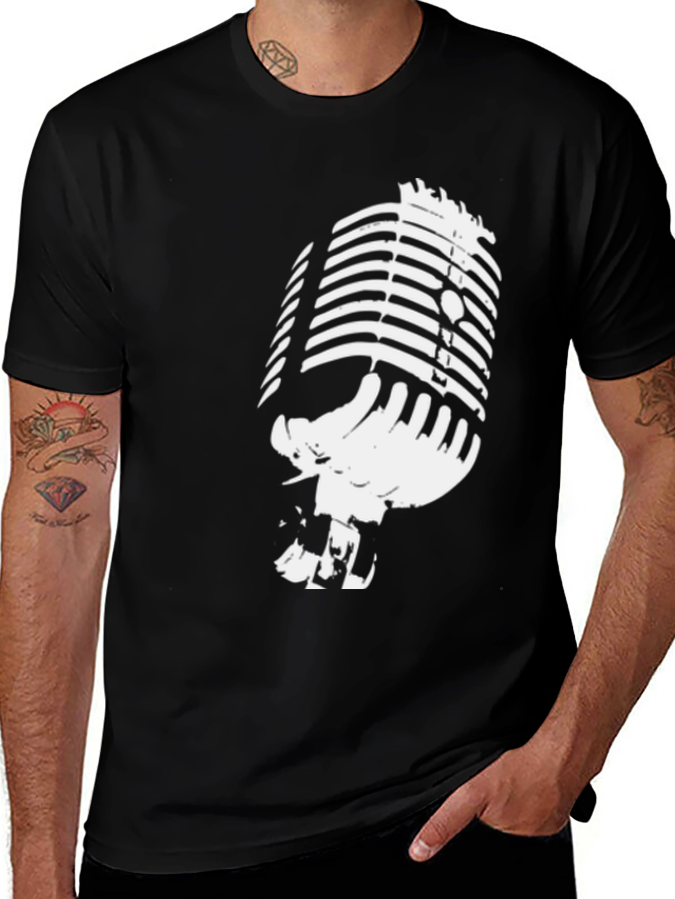 Variant 27 of Vintage Microphone Graphic Tee - Classic Style
