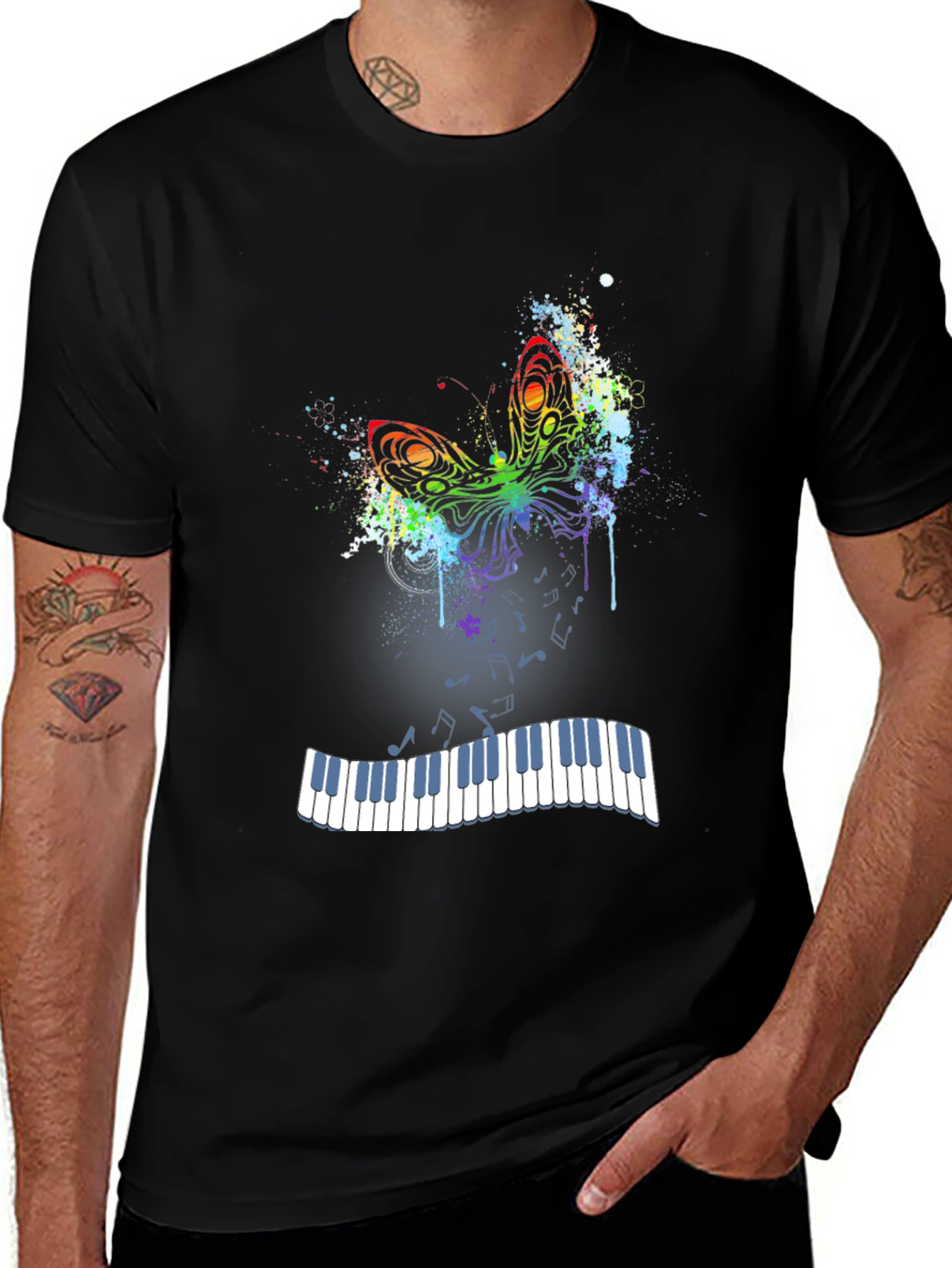 Variant 30 of Butterfly Piano Keys Graphic Tee