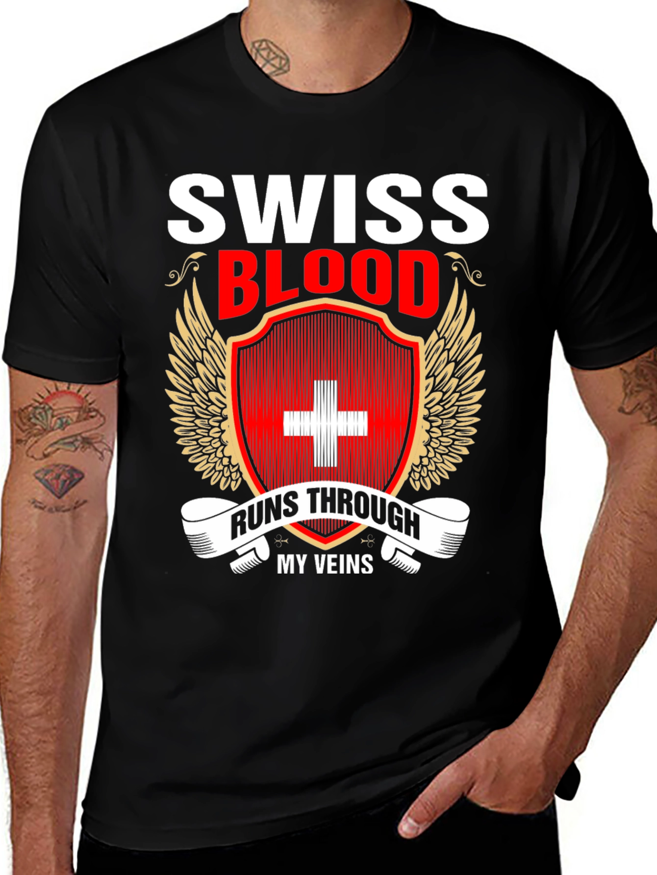 Swiss Blood Runs Through My Veins Graphic Tee