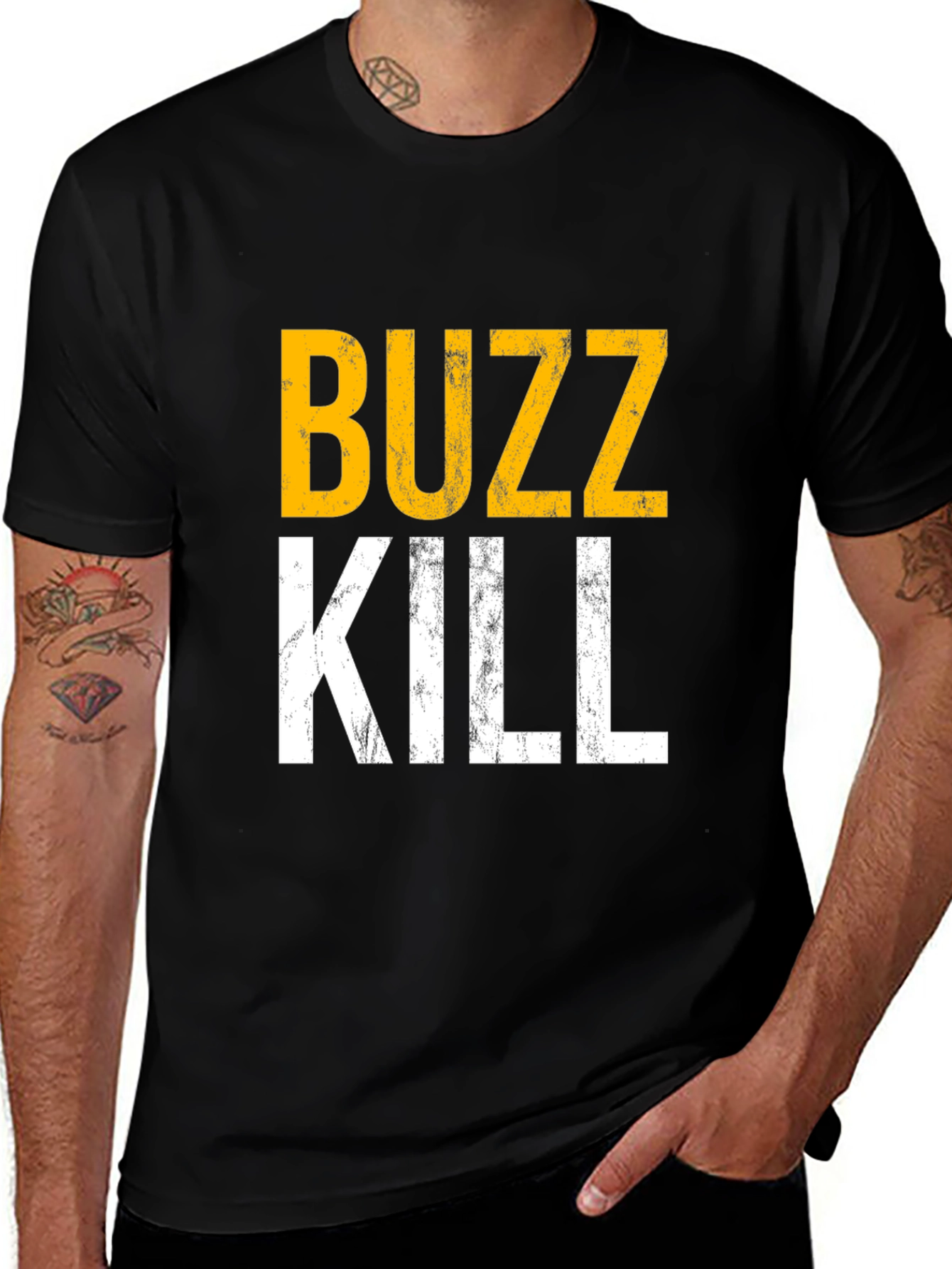 Variant 10 of Buzz Kill Graphic Tee - Mens Humor T-Shirt