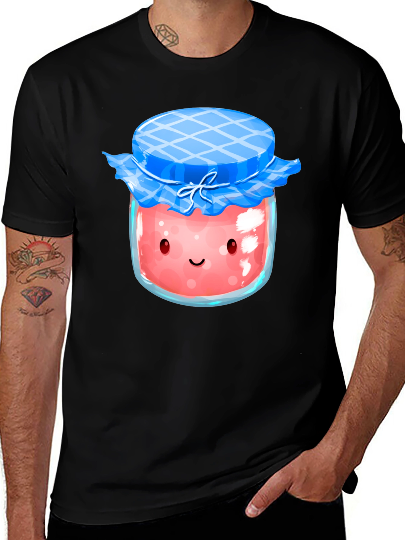 Variant 22 of Cute Kawaii Strawberry Jam Jar Graphic T-Shirt