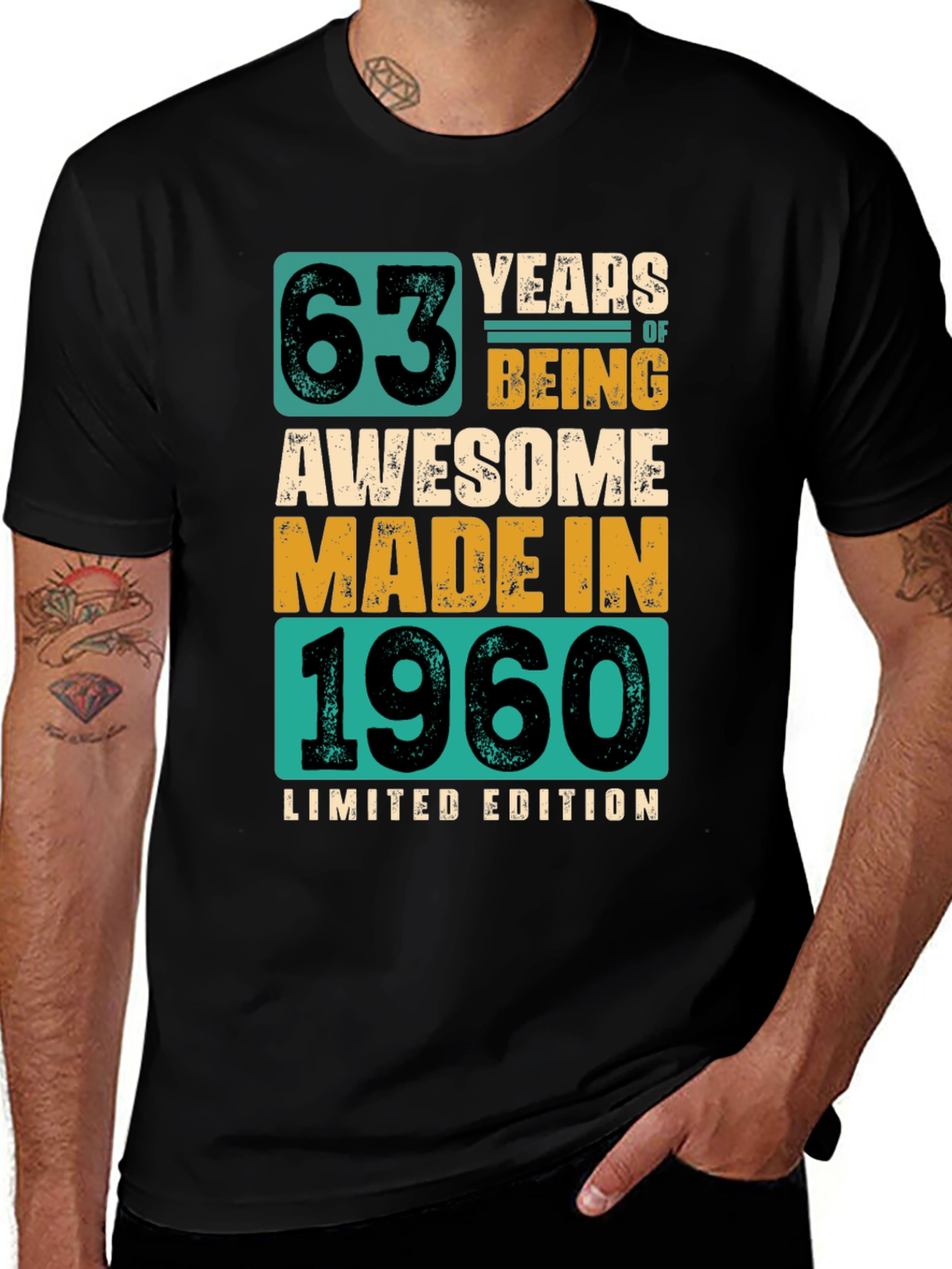 Variant 18 of 63 Years Awesome Made in 1960 Limited Edition T-Shirt