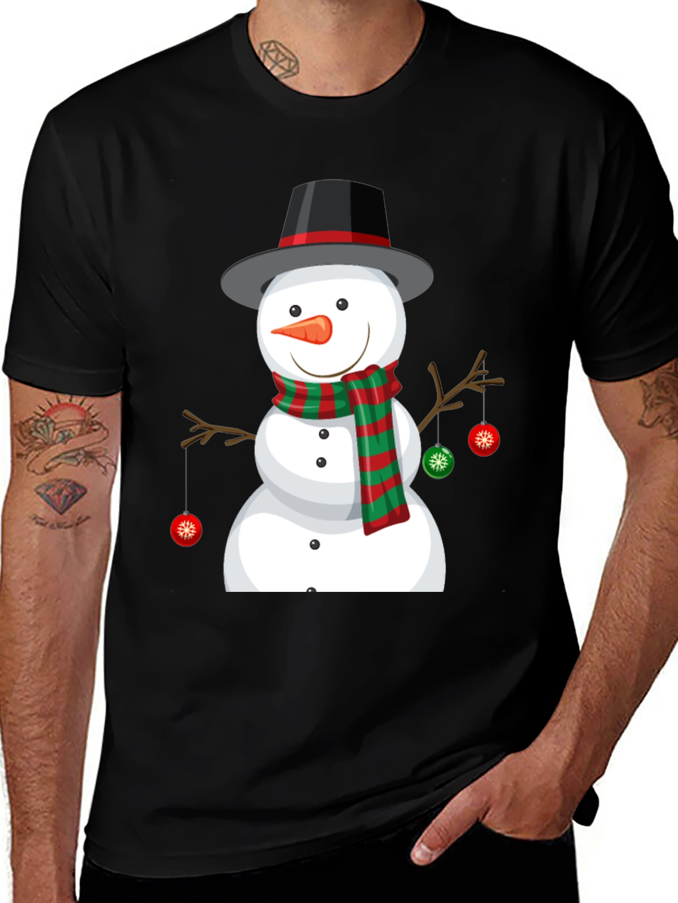 Variant 4 of Festive Snowman Graphic Tee