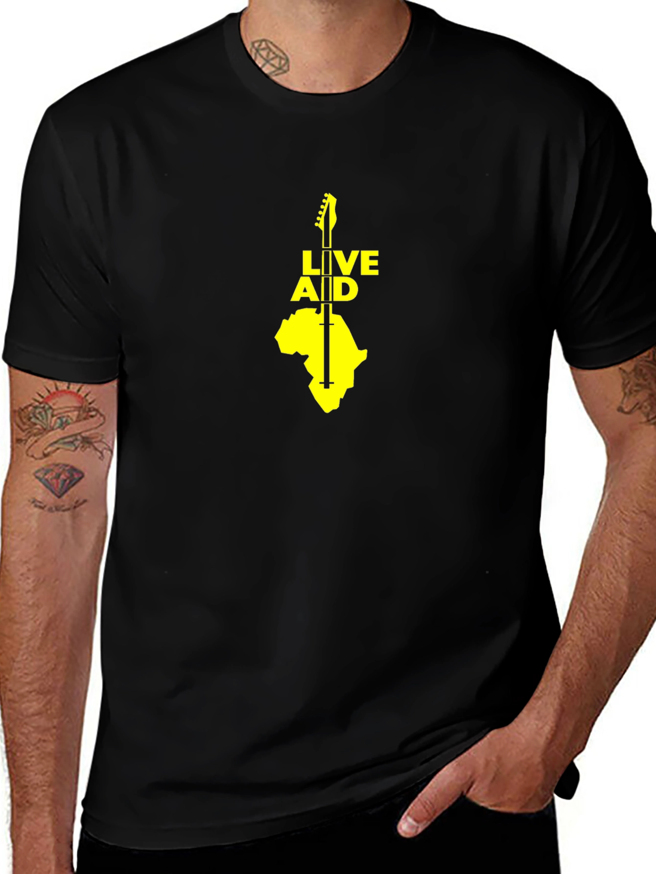 Live Aid Africa Black T-Shirt