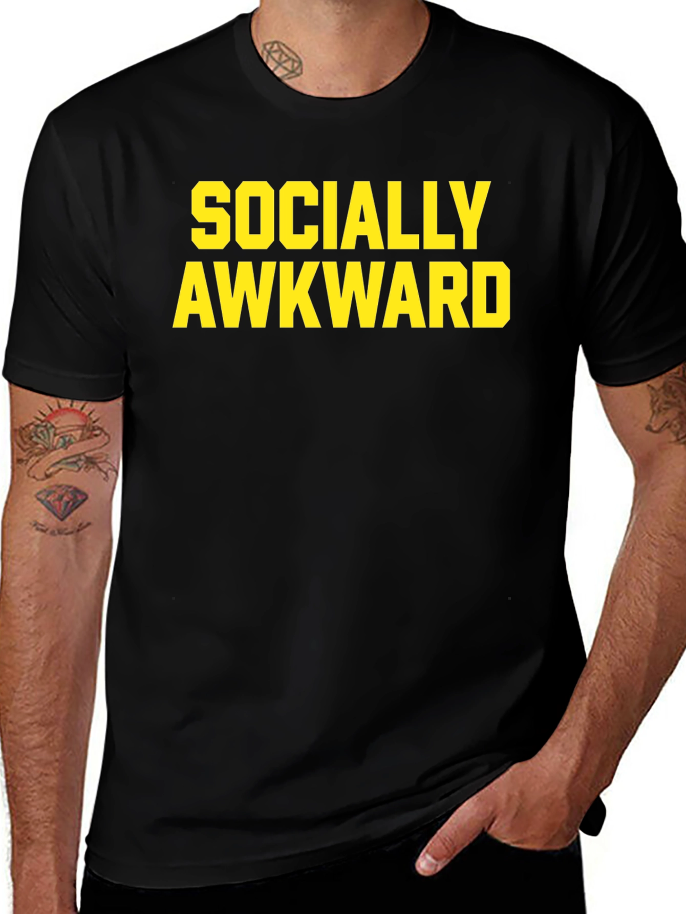 Variant 27 of Socially Awkward Graphic Tee - Black