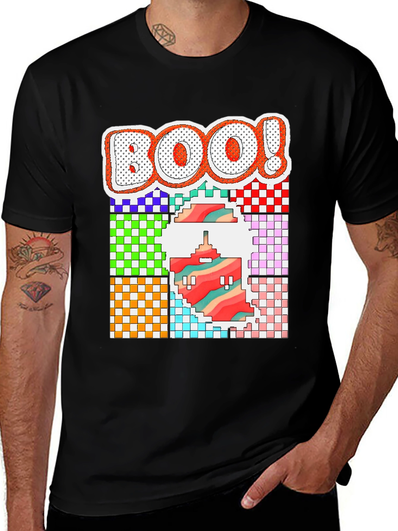 Pixelated Boo! Halloween T-Shirt