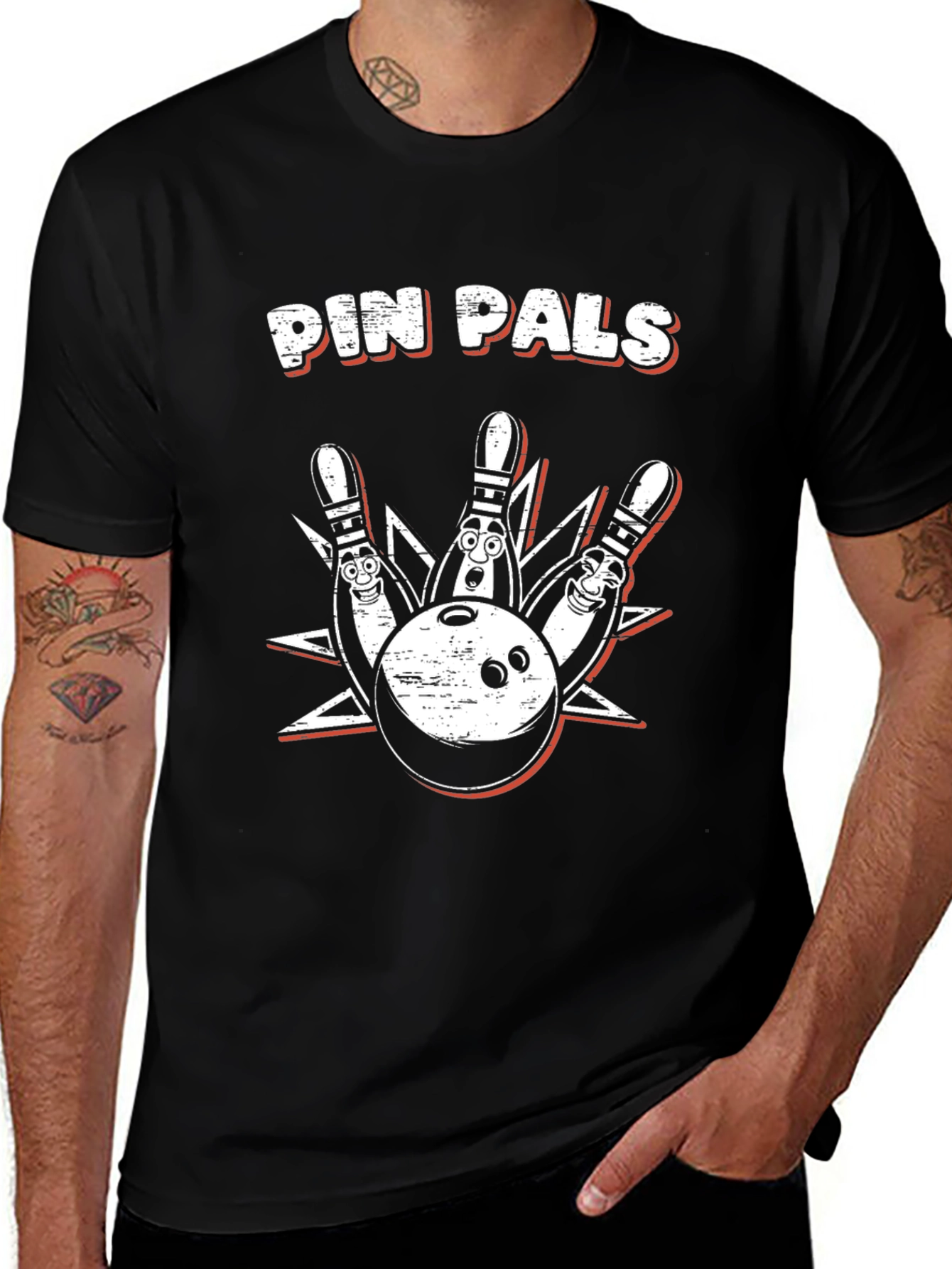 Variant 9 of Pin Pals Bowling T-Shirt - Cartoon Strike