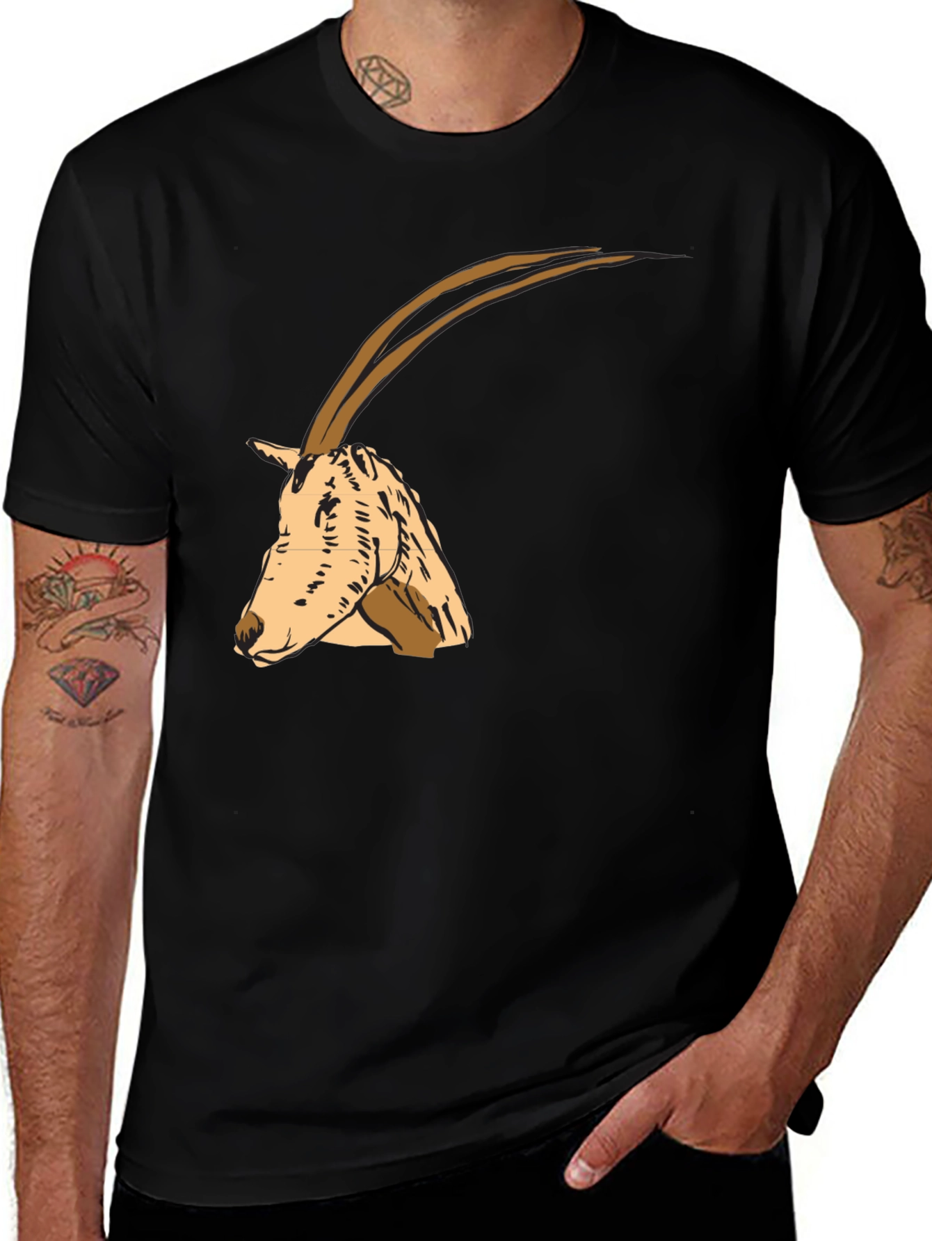 Variant 12 of Oryx Graphic Tee - Stylish Animal Print Shirt
