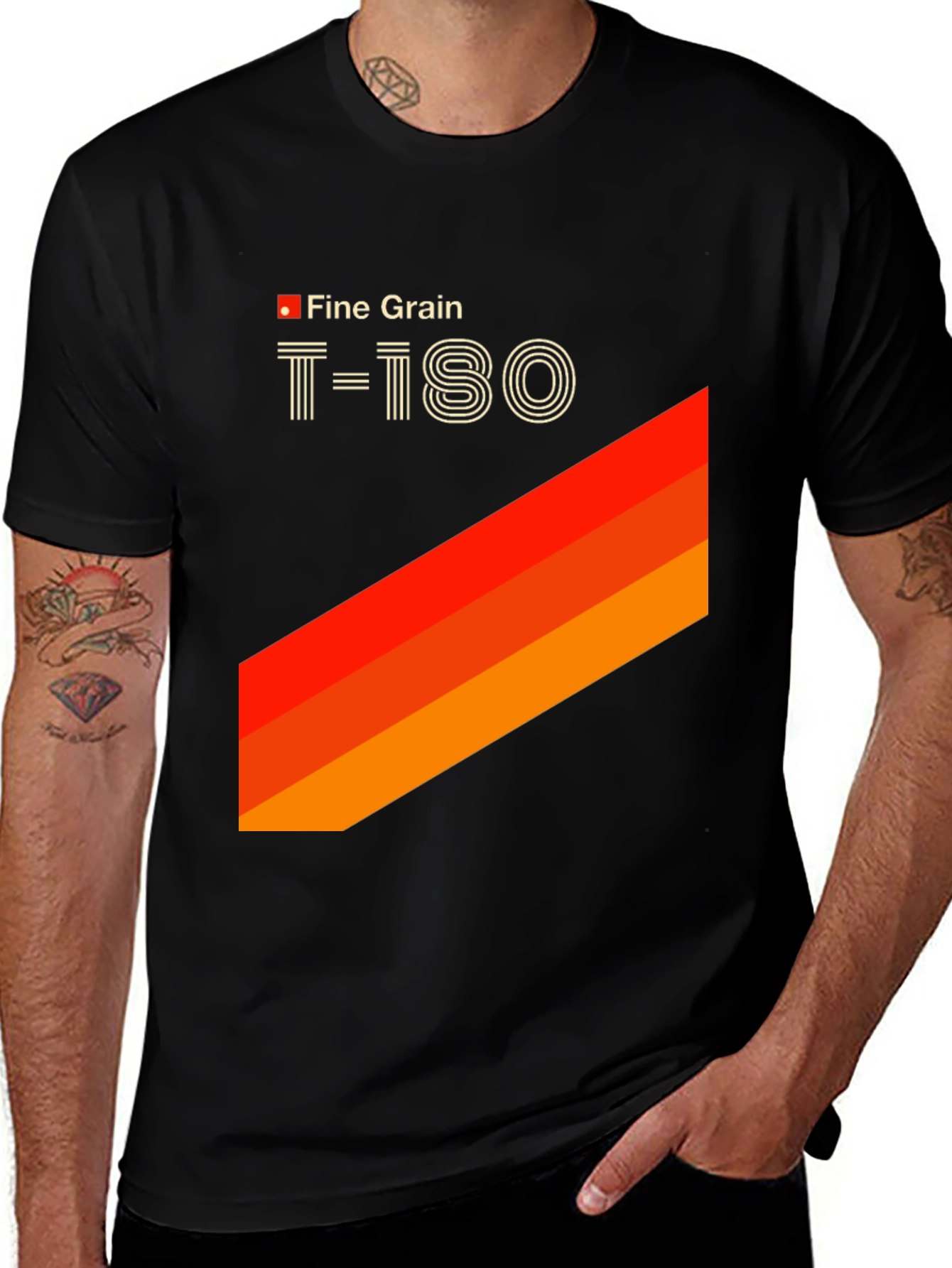 Variant 30 of Retro Fine Grain T-180 Graphic Tee