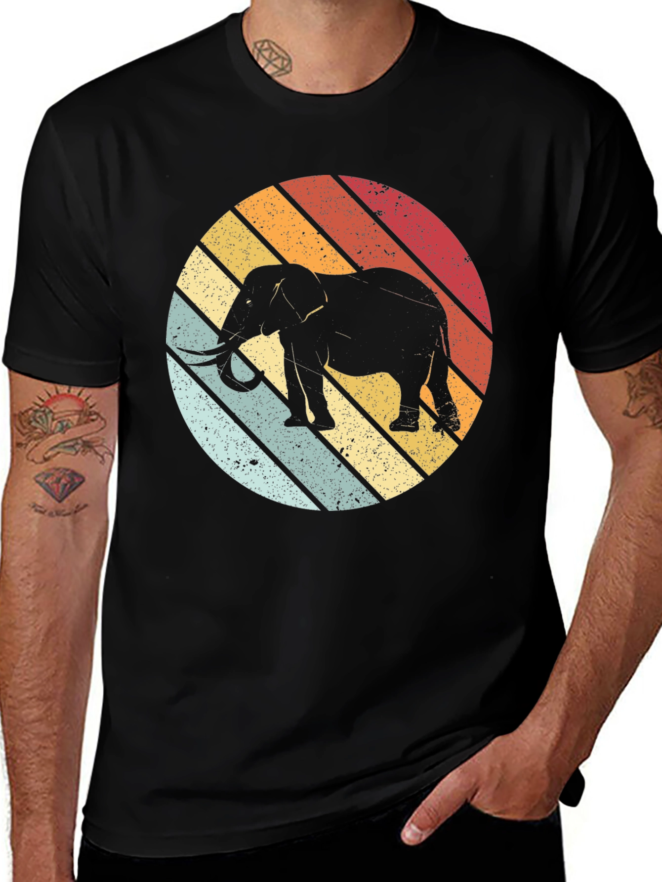 Variant 26 of Retro Elephant Graphic Tee