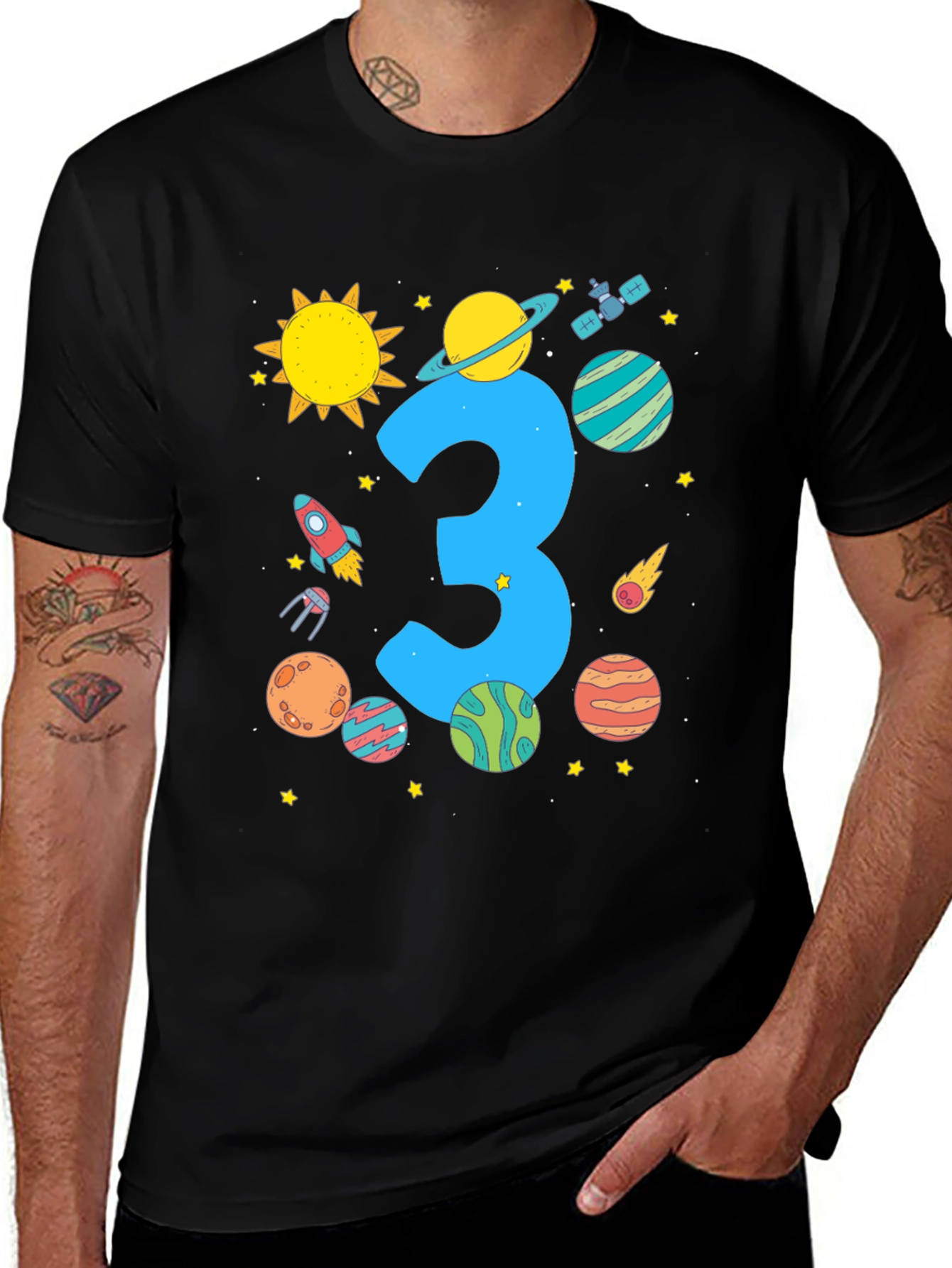 Variant 11 of Cosmic 3rd Birthday T-Shirt