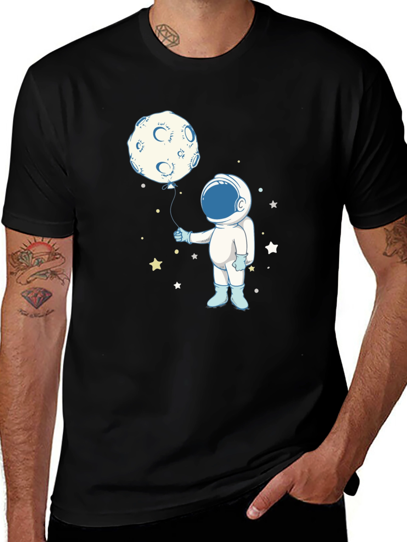 Variant 27 of Astronaut Moon Balloon Graphic Tee