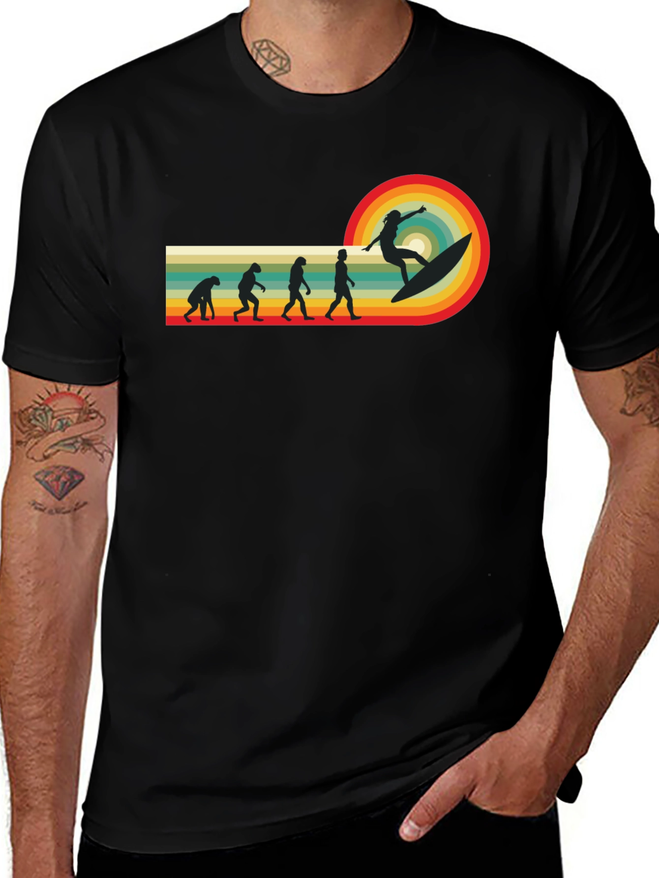 Variant 17 of Surfing Evolution T-Shirt