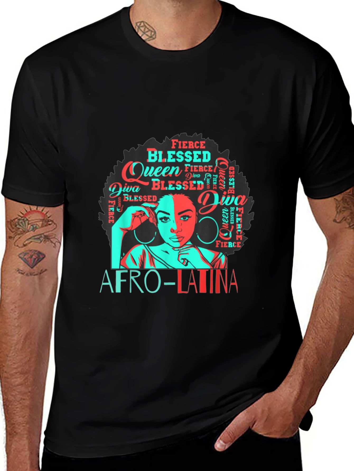 Afro-Latina Queen Graphic T-Shirt