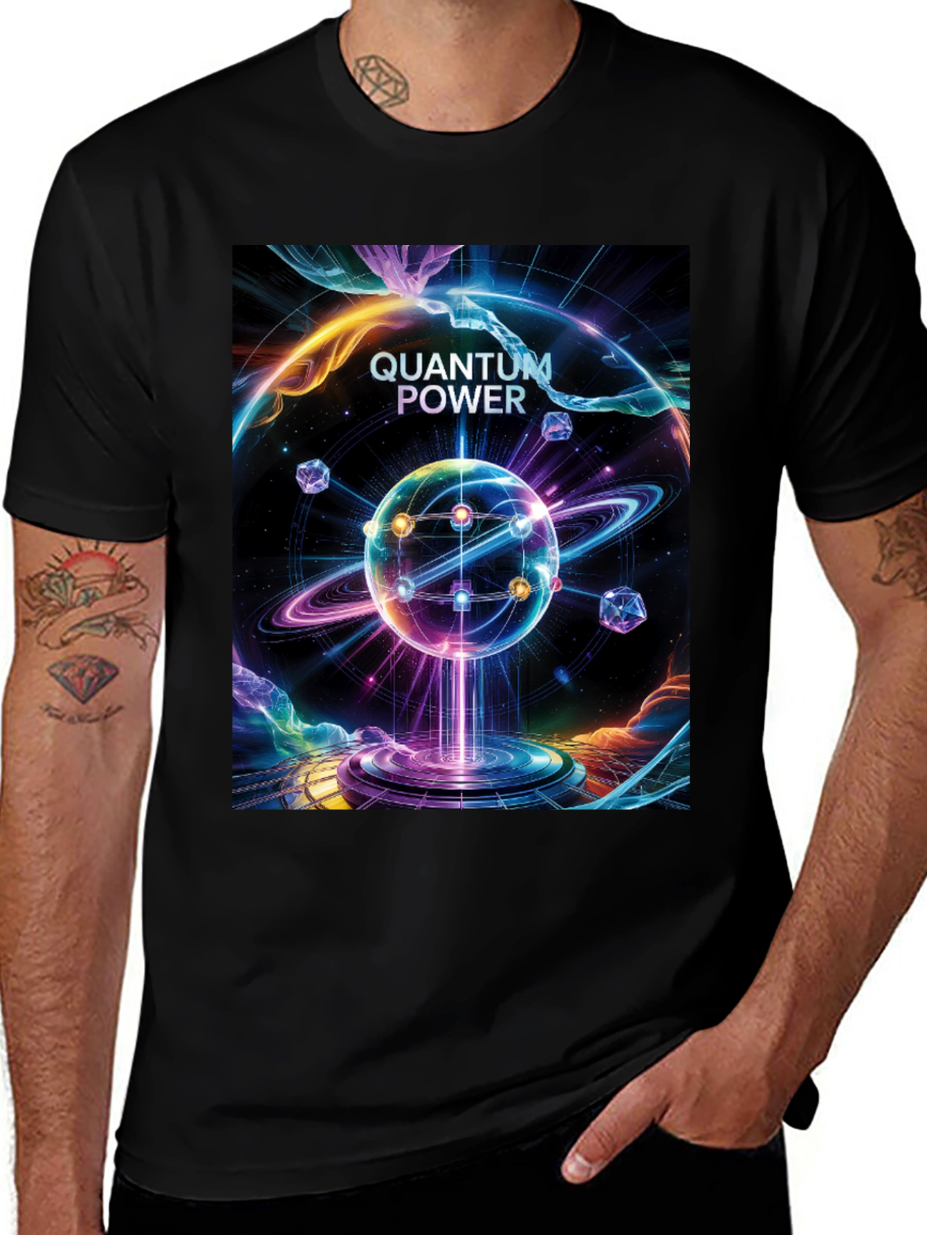 Variant 23 of Quantum Power T-Shirt - Colorful Design