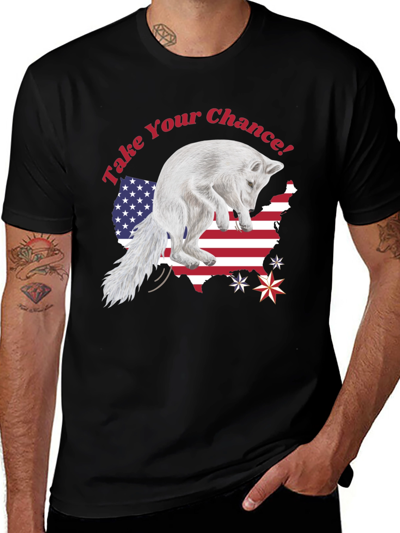 Variant 23 of Take Your Chance Fox Patriotic T-Shirt