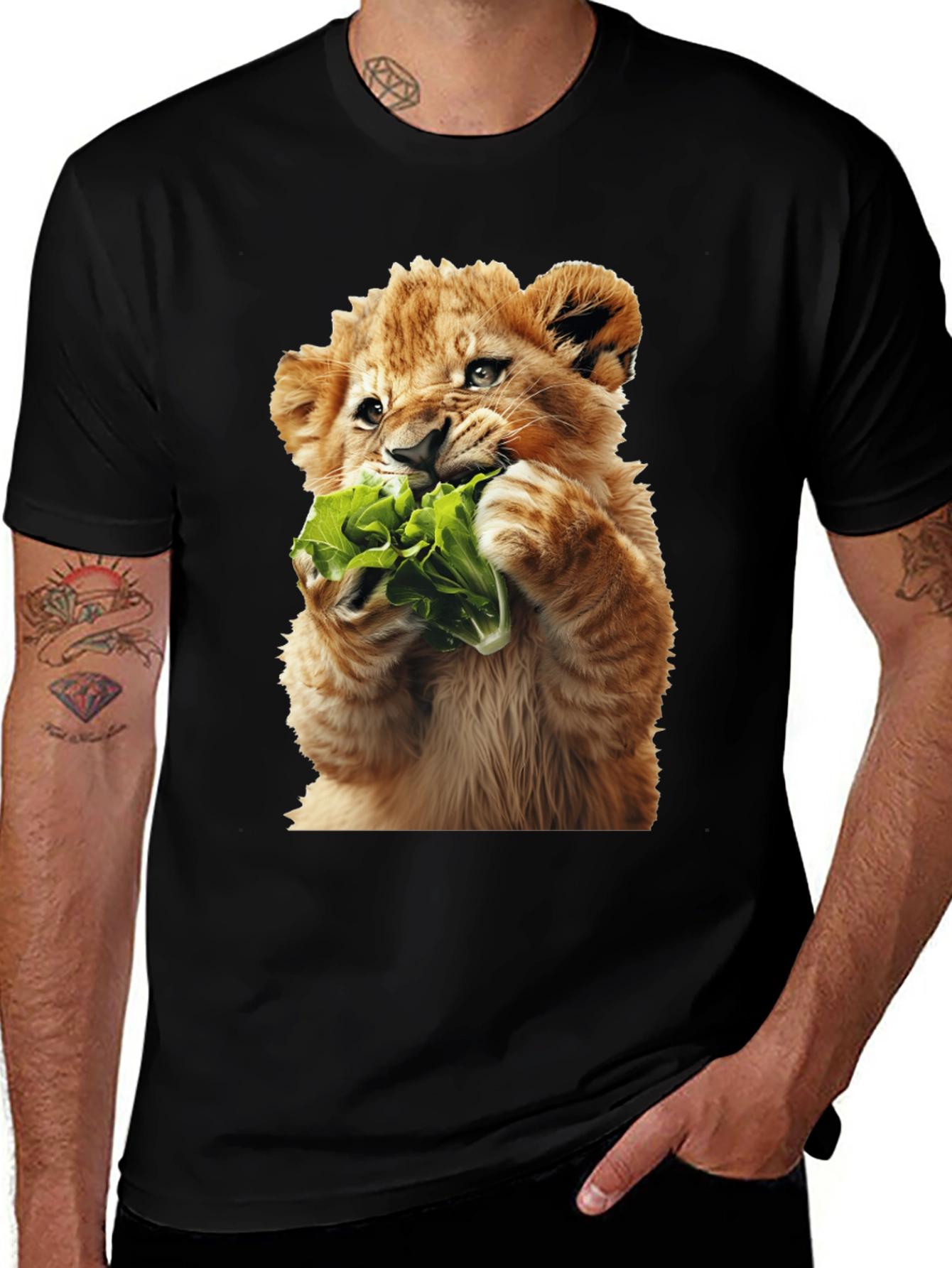Variant 9 of Lion Cub Lettuce Graphic Tee