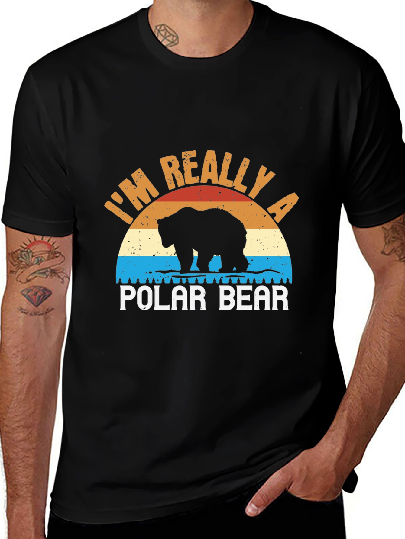Variant 22 of I'm Really A Polar Bear Retro Graphic Tee