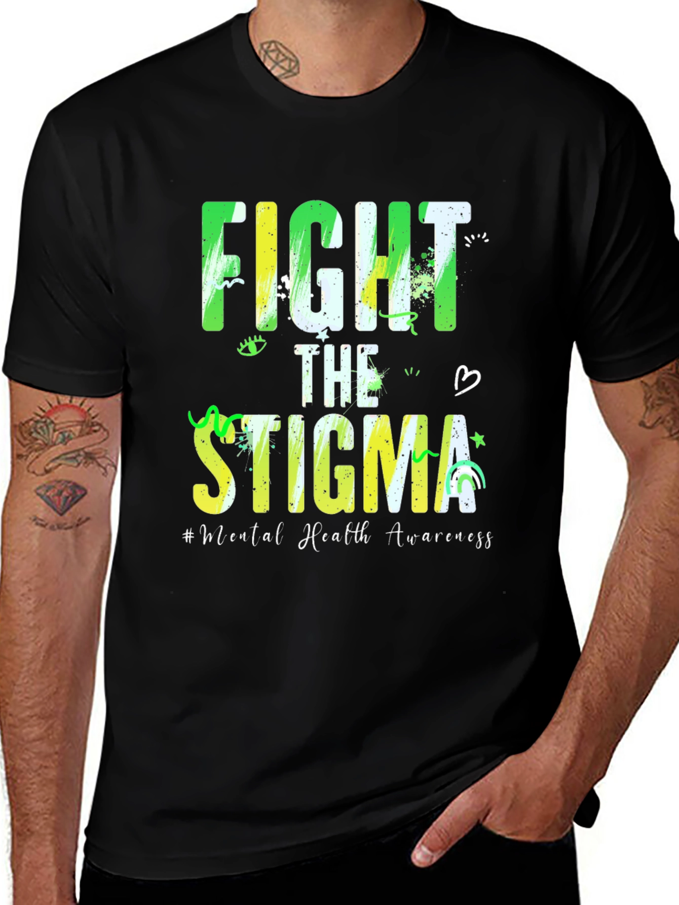 Variant 5 of Fight the Stigma Mental Health Awareness Graphic Tee