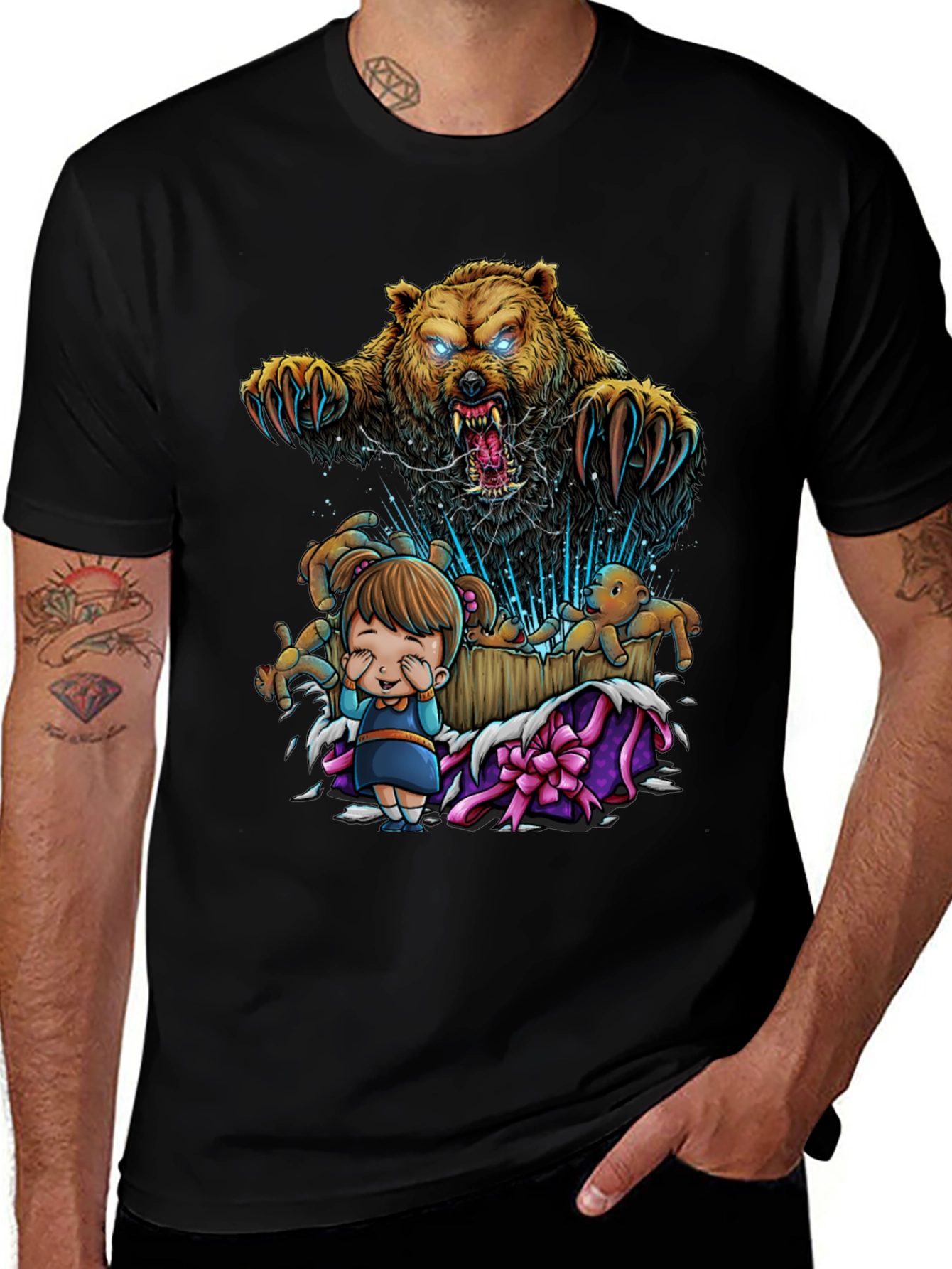 Bear Attack T-Shirt: Cute Meets Ferocious