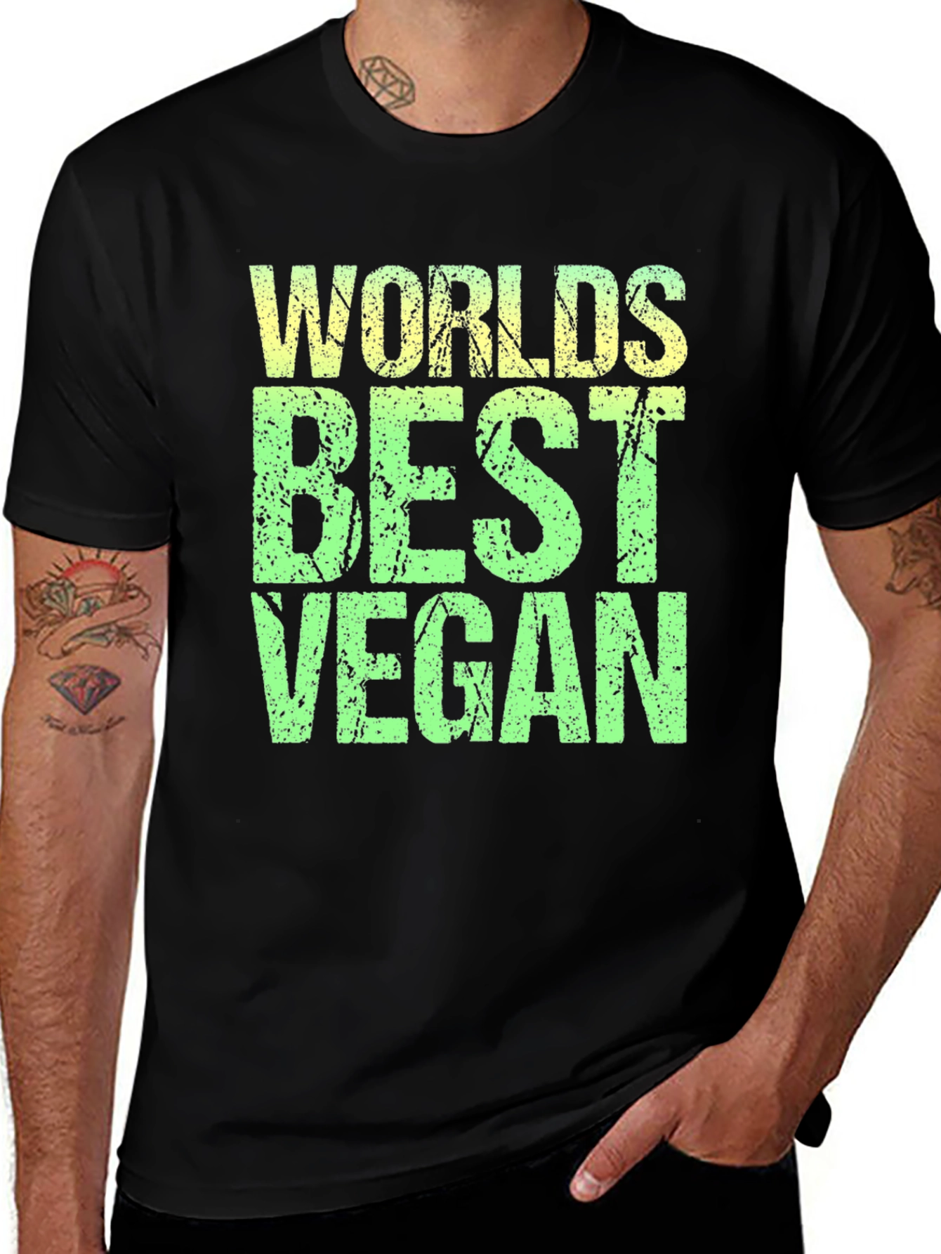 Variant 23 of Worlds Best Vegan Graphic T-Shirt