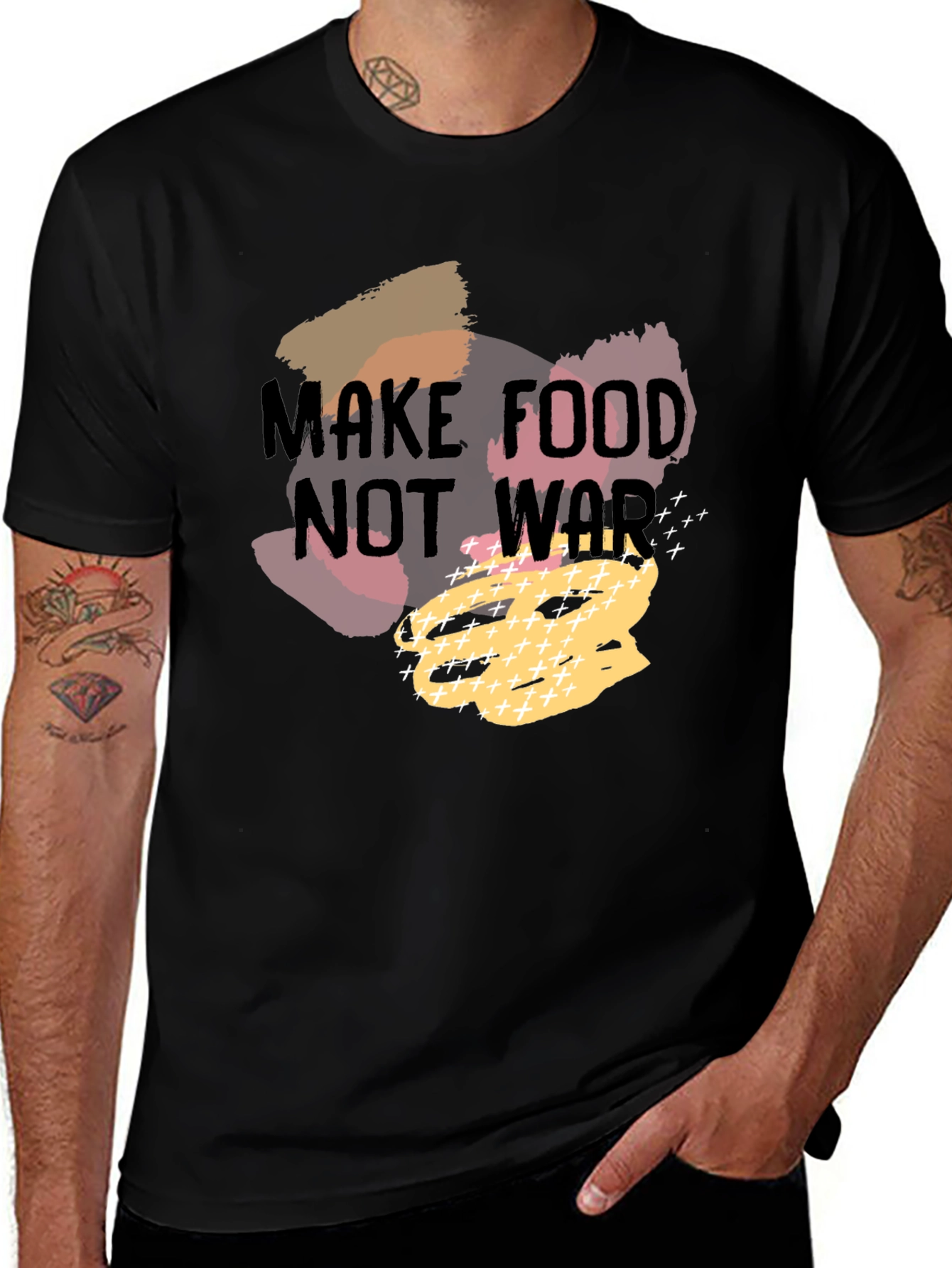 Variant 18 of Make Food Not War T-Shirt - Stylish Graphic Tee