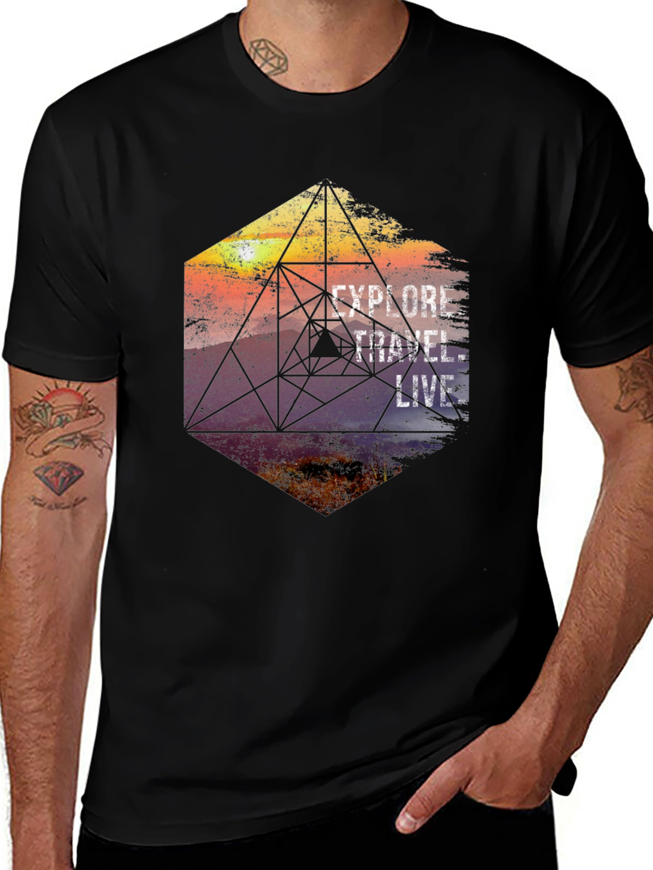 Explore Travel Live Graphic T-Shirt