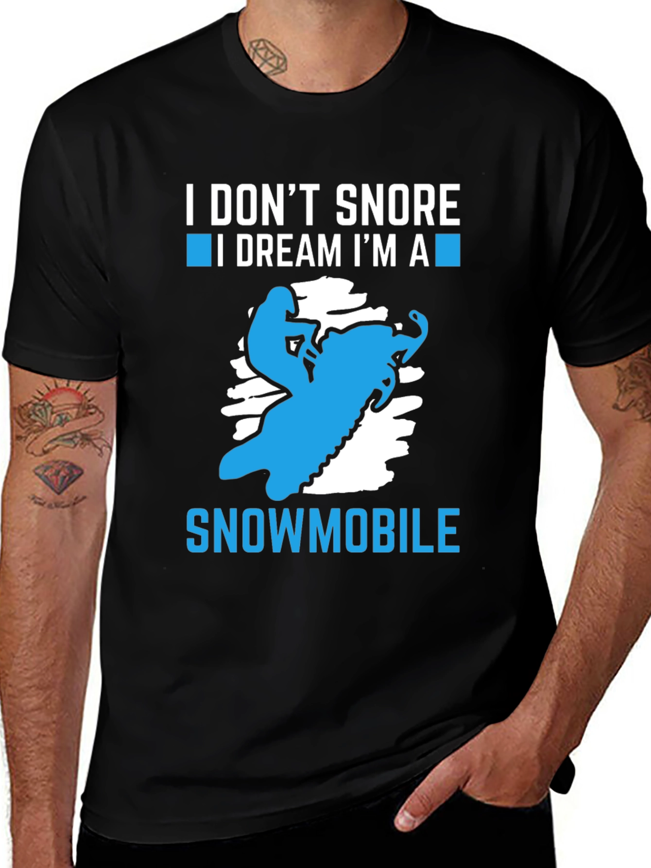 Variant 3 of I Dream I'm a Snowmobile Graphic Tee