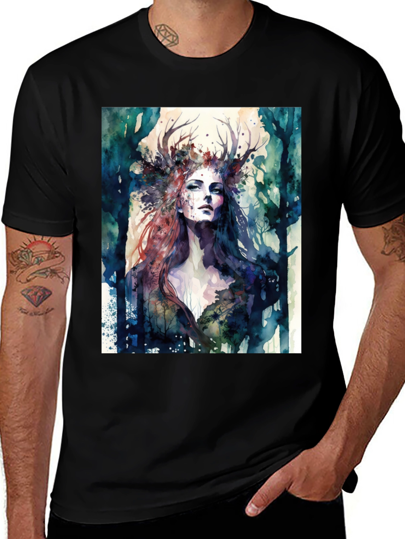 Variant 20 of Watercolor Forest Queen T-Shirt