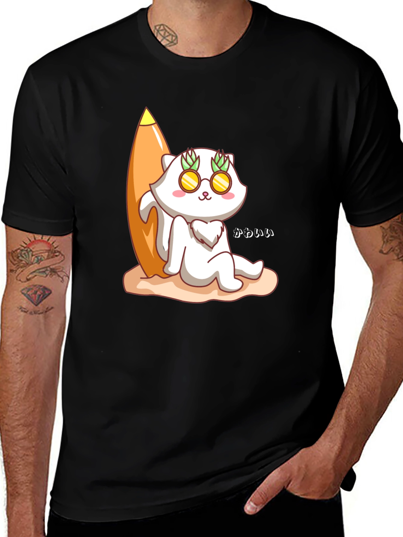 Variant 8 of Kawaii Cat Surf T-Shirt