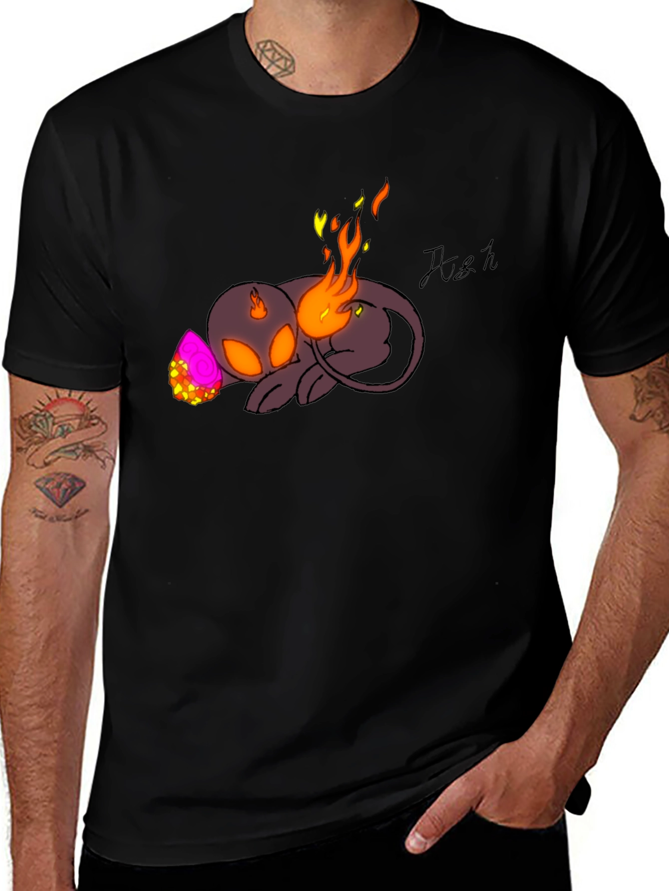 Variant 6 of Mystic Flame Pet Graphic T-Shirt