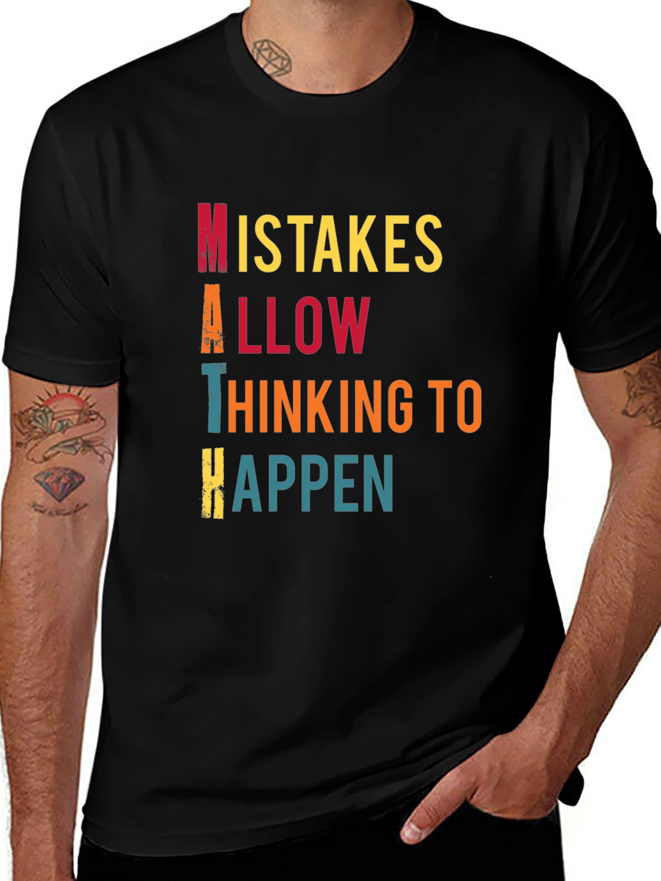 Variant 5 of Math Mistakes T-Shirt, Thinking to Happen