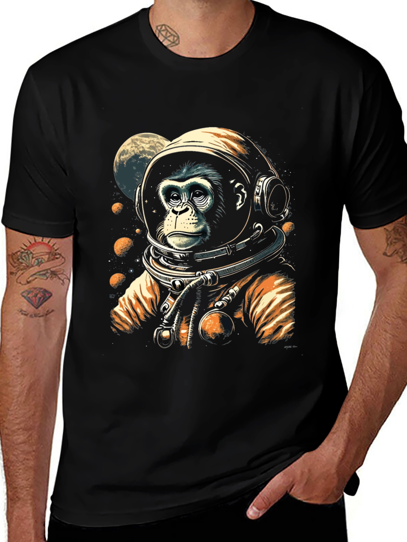 Variant 25 of Astro-Chimp T-Shirt - Space Monkey Graphic Tee