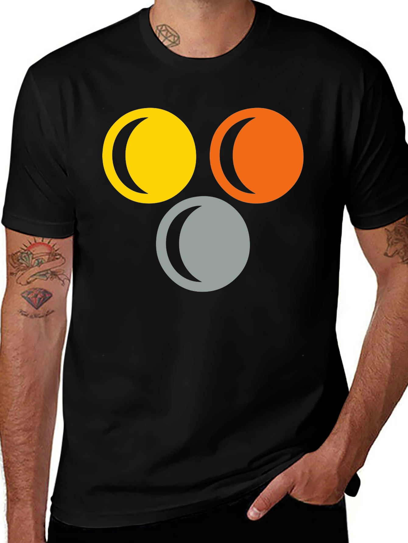 Variant 9 of Abstract Circle Moon Phase T-Shirt
