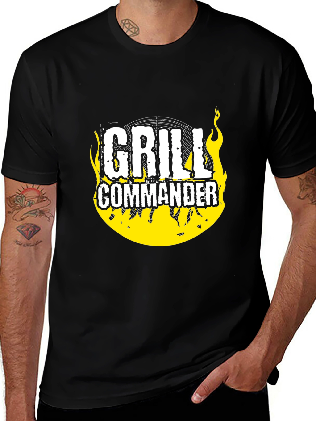 Grill Commander Graphic T-Shirt - Black BBQ Tee