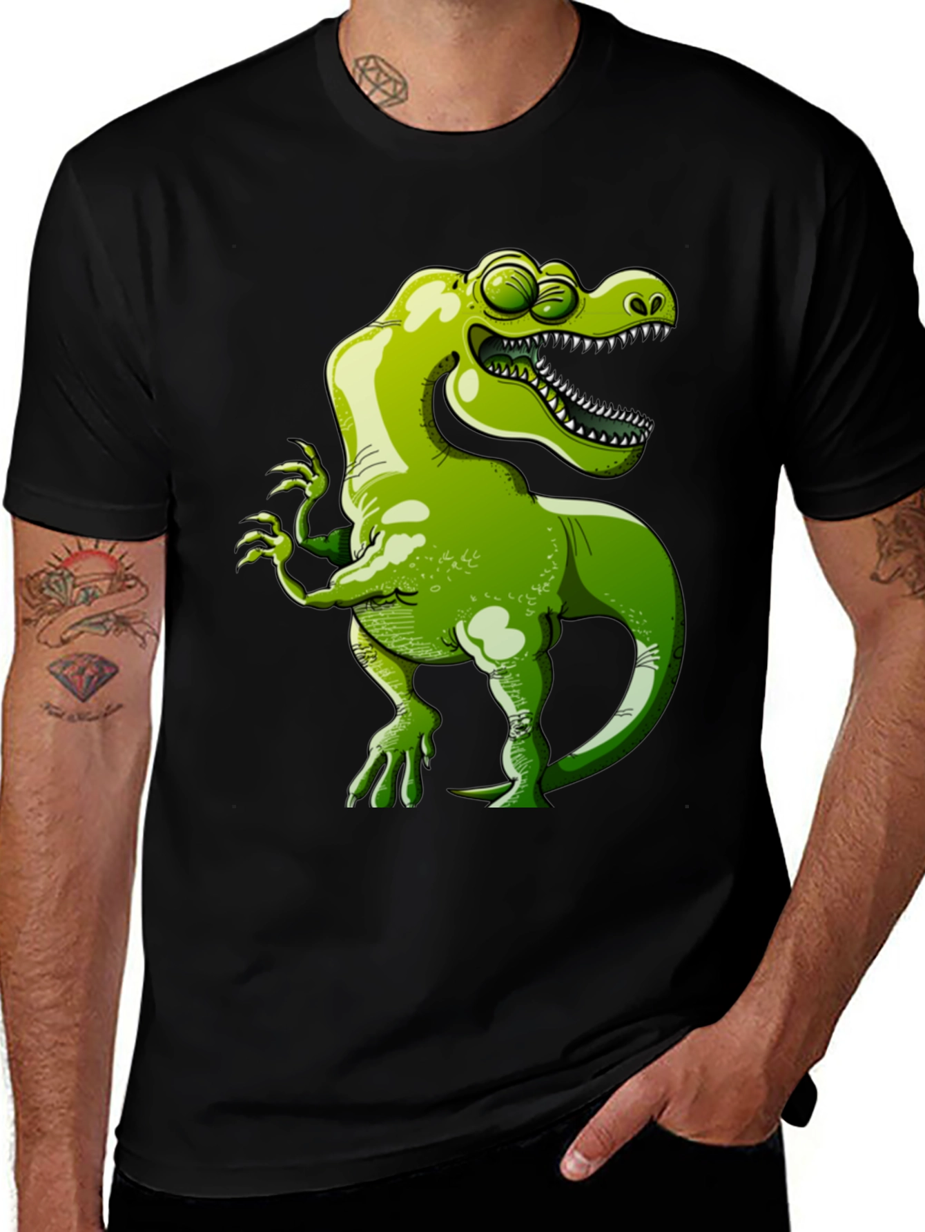 Variant 12 of Cartoon Dinosaur Graphic Tee