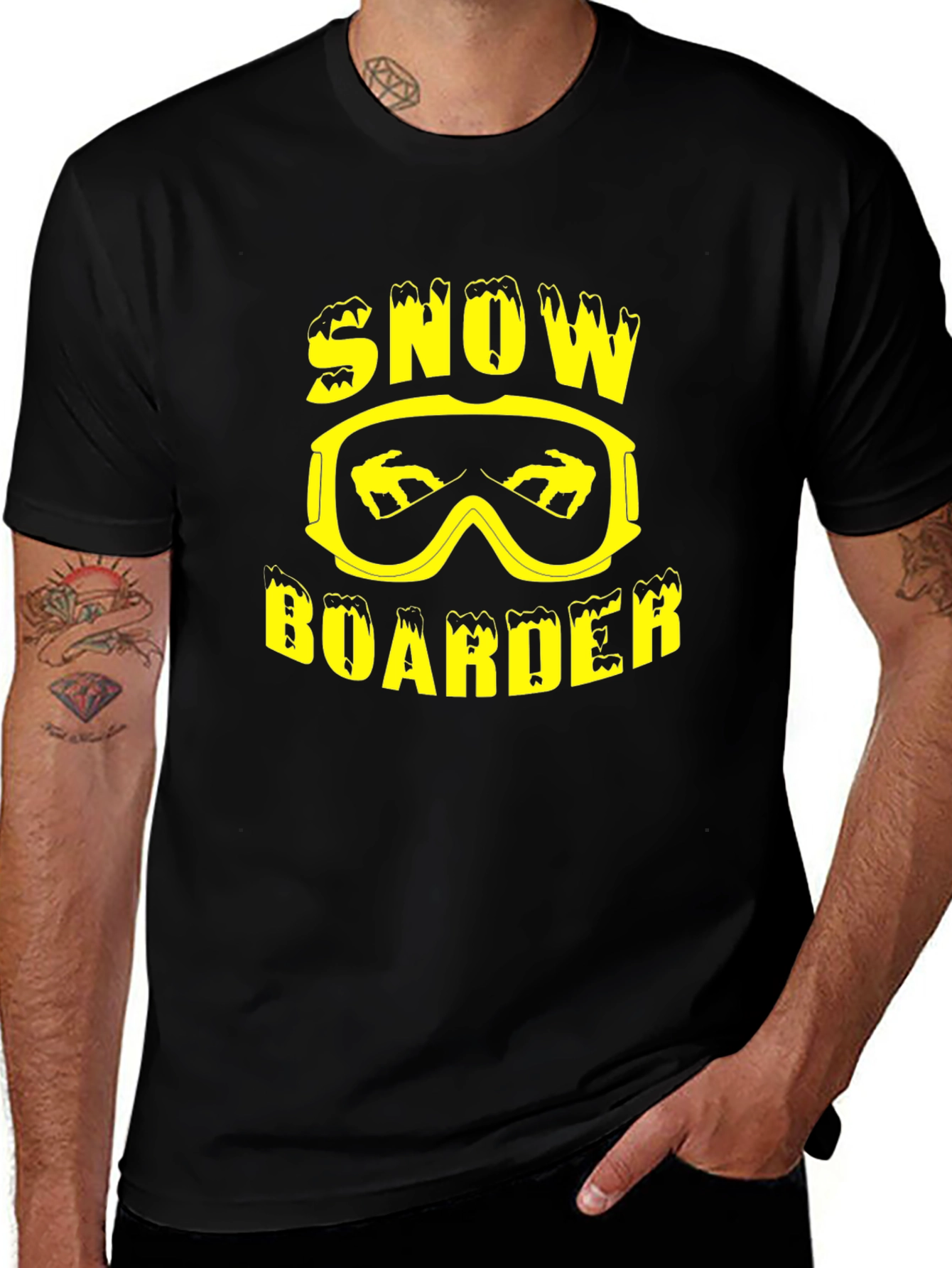 Variant 11 of Snowboarder Graphic T-Shirt | Winter Sports Apparel