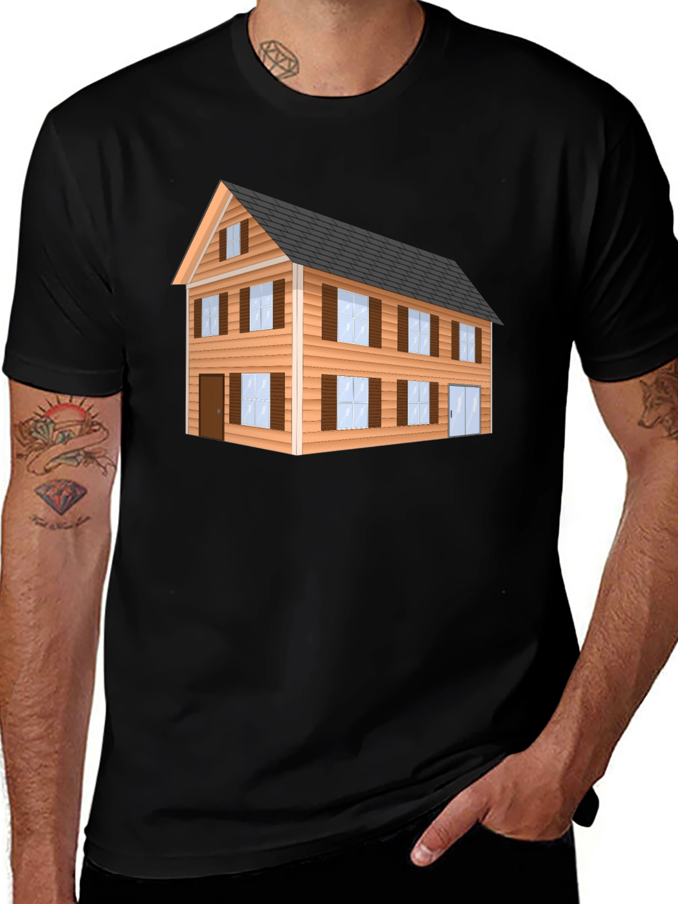 Variant 6 of House Graphic Tee - Unique Architect Shirt