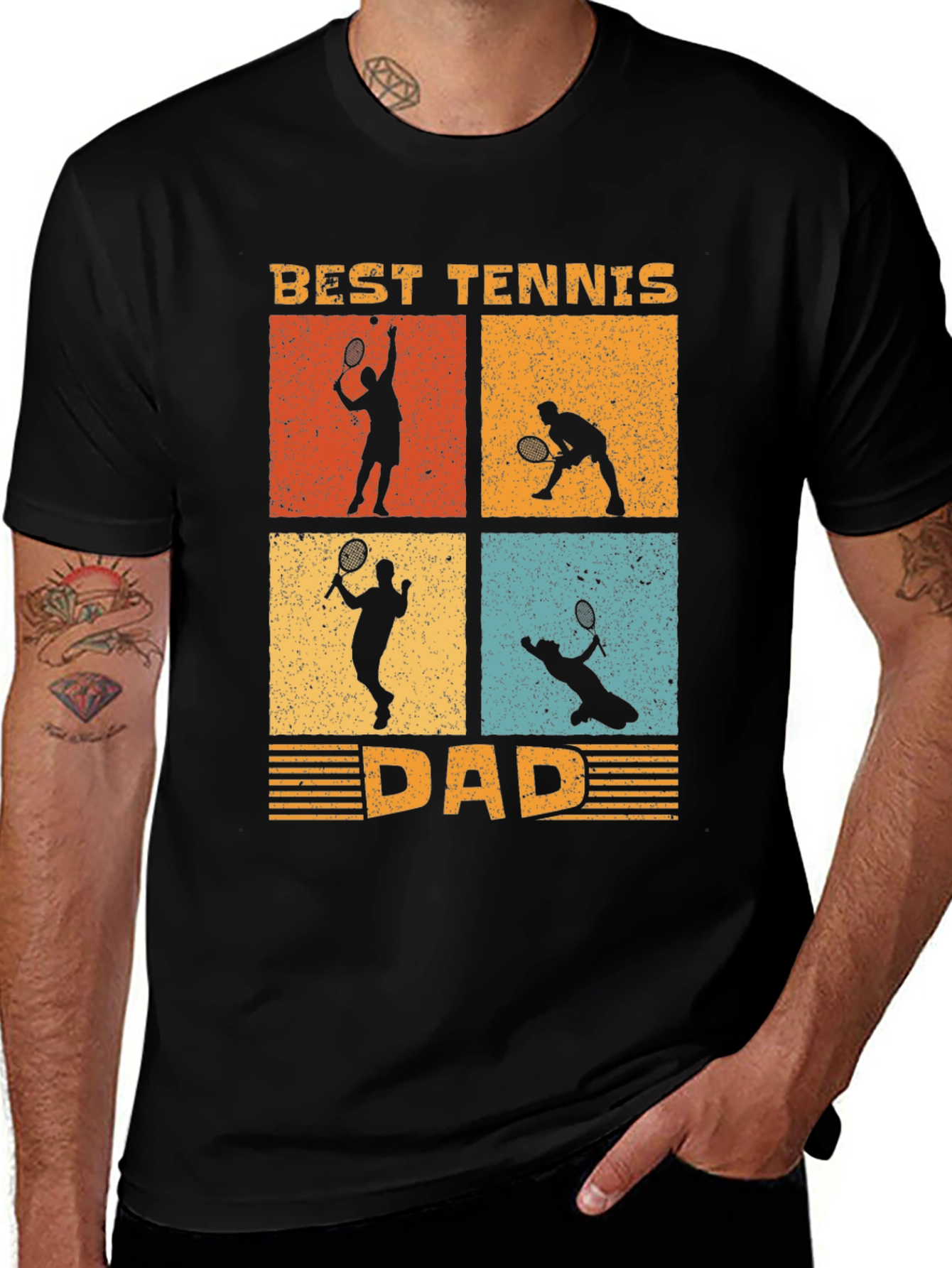 Variant 10 of Best Tennis Dad Graphic T-Shirt