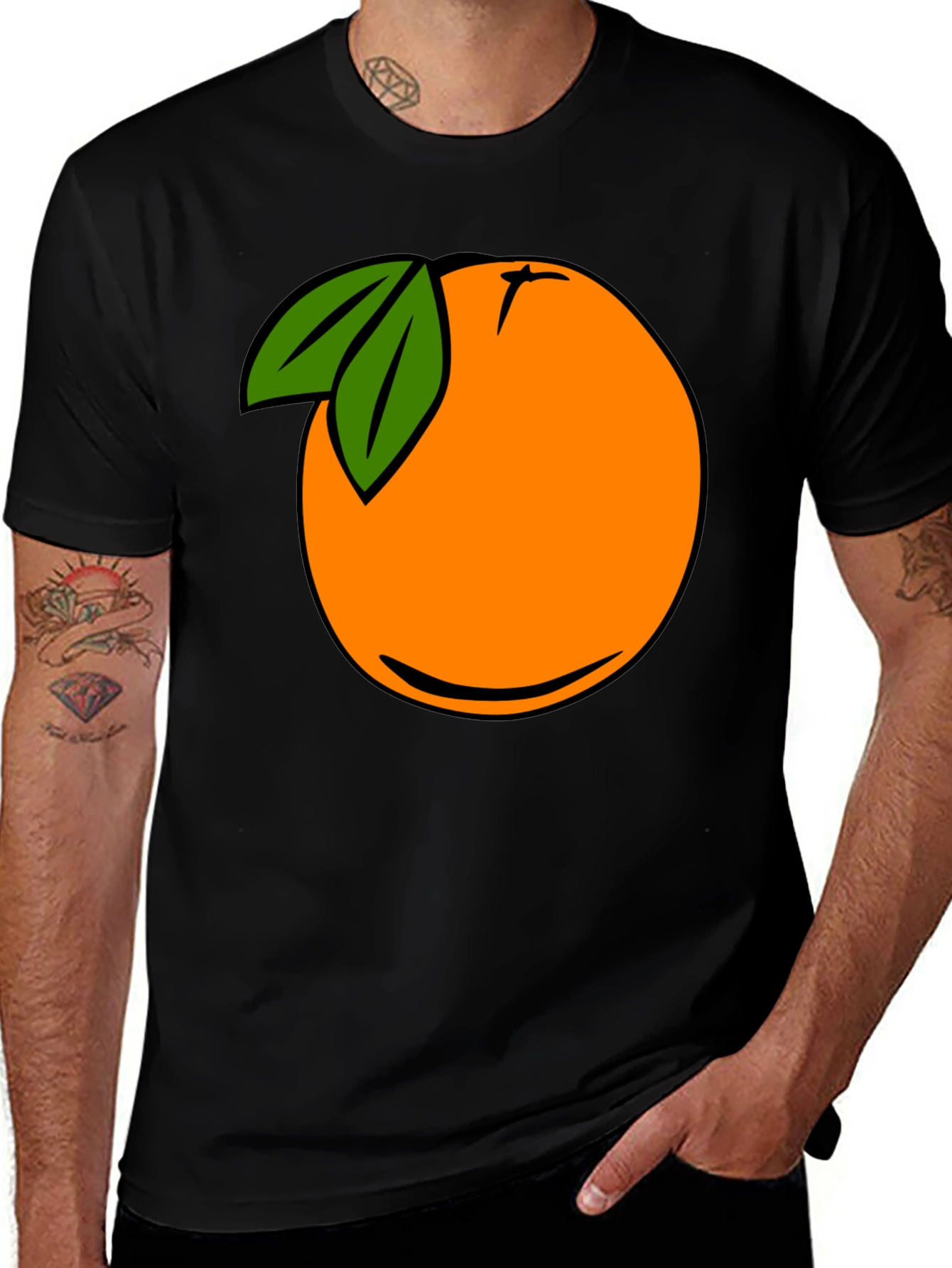 Variant 19 of Cartoon Orange Graphic Tee