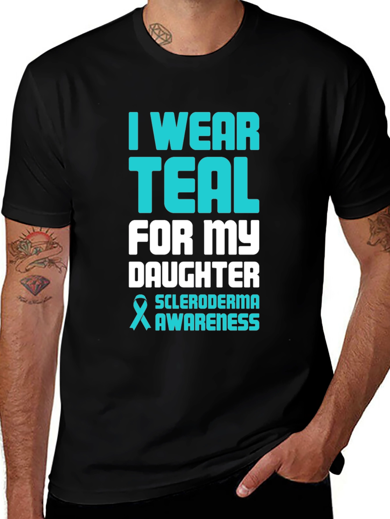 Variant 24 of Teal Scleroderma Awareness T-Shirt