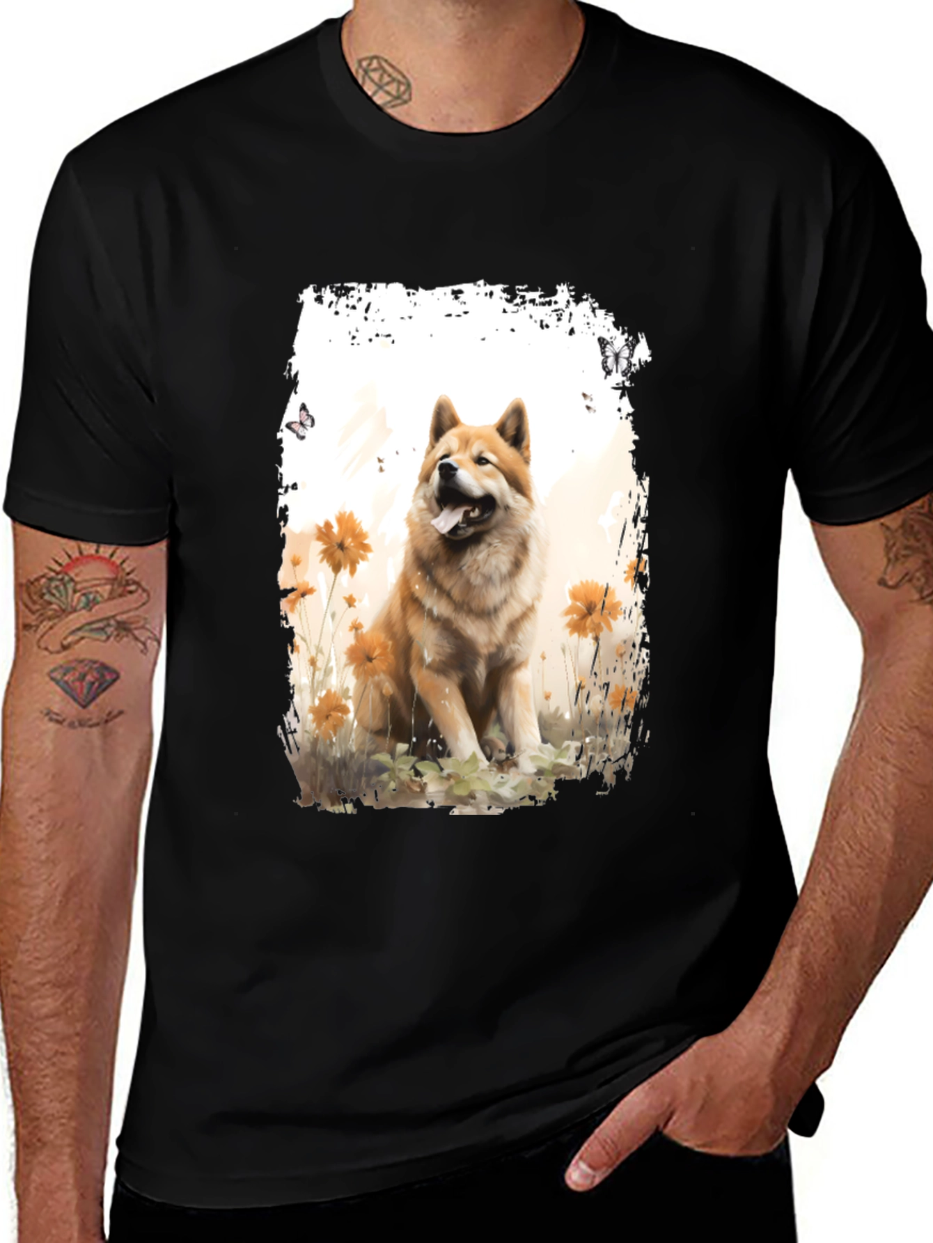 Variant 14 of Dog Art Black T-Shirt