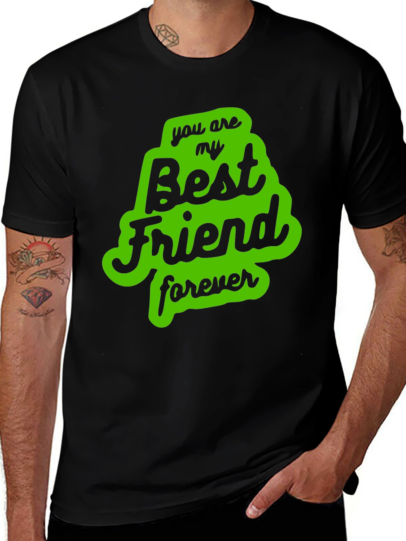 Variant 22 of Best Friend Forever Black Graphic Tee