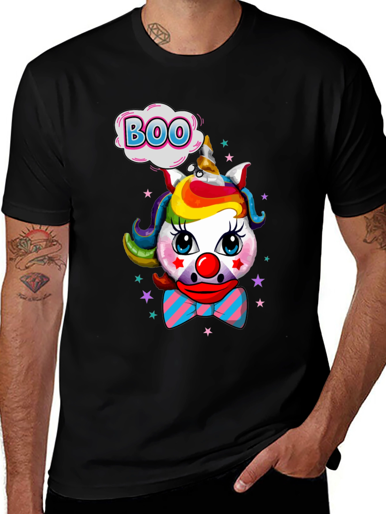 Variant 11 of Clown Unicorn Boo Graphic Tee