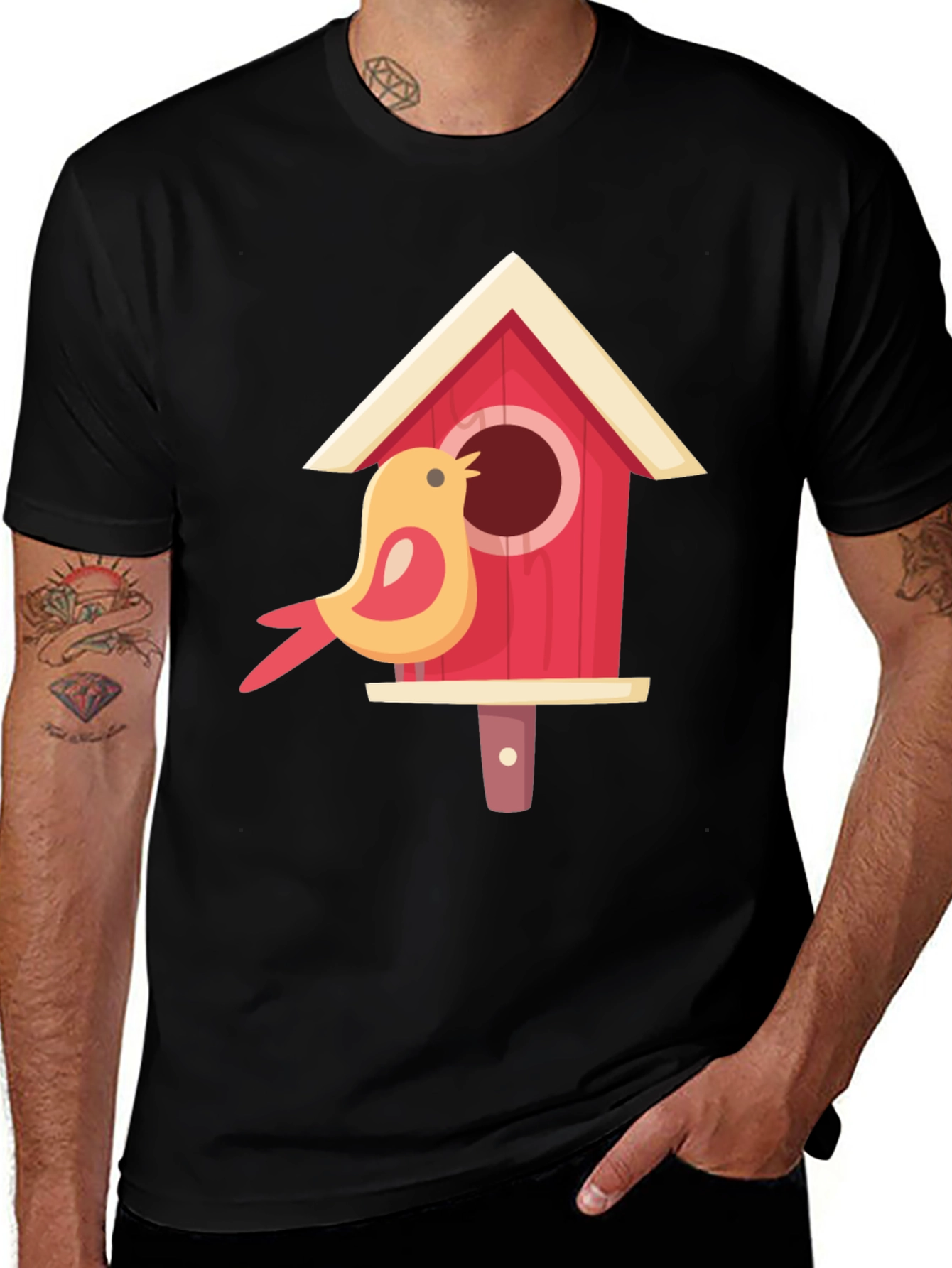Variant 26 of Birdhouse T-Shirt - Graphic Tee for Bird Lovers
