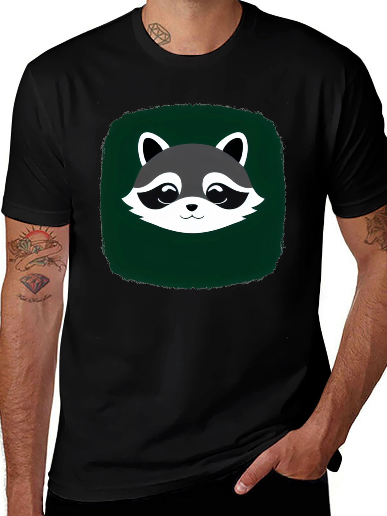Variant 27 of Raccoon Graphic Tee - Cute Animal T-Shirt
